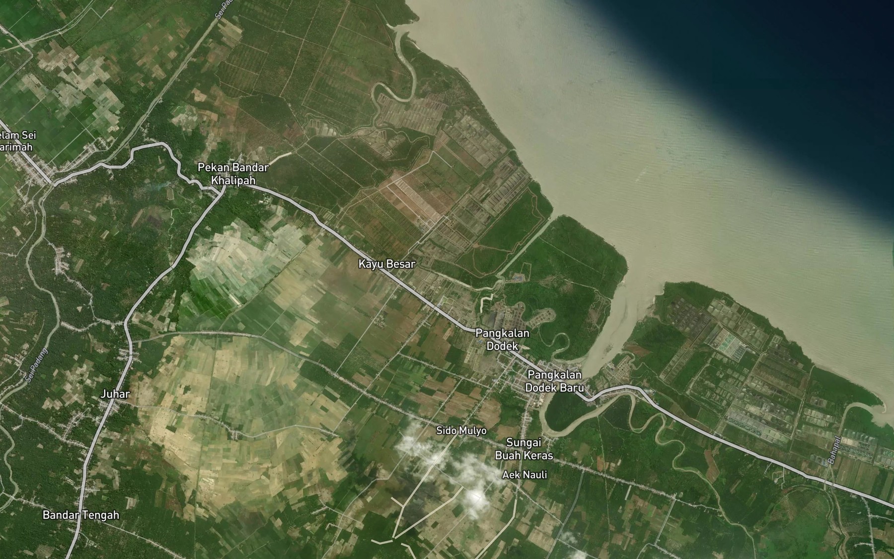 Satellite map of the Sungai Kayubesar