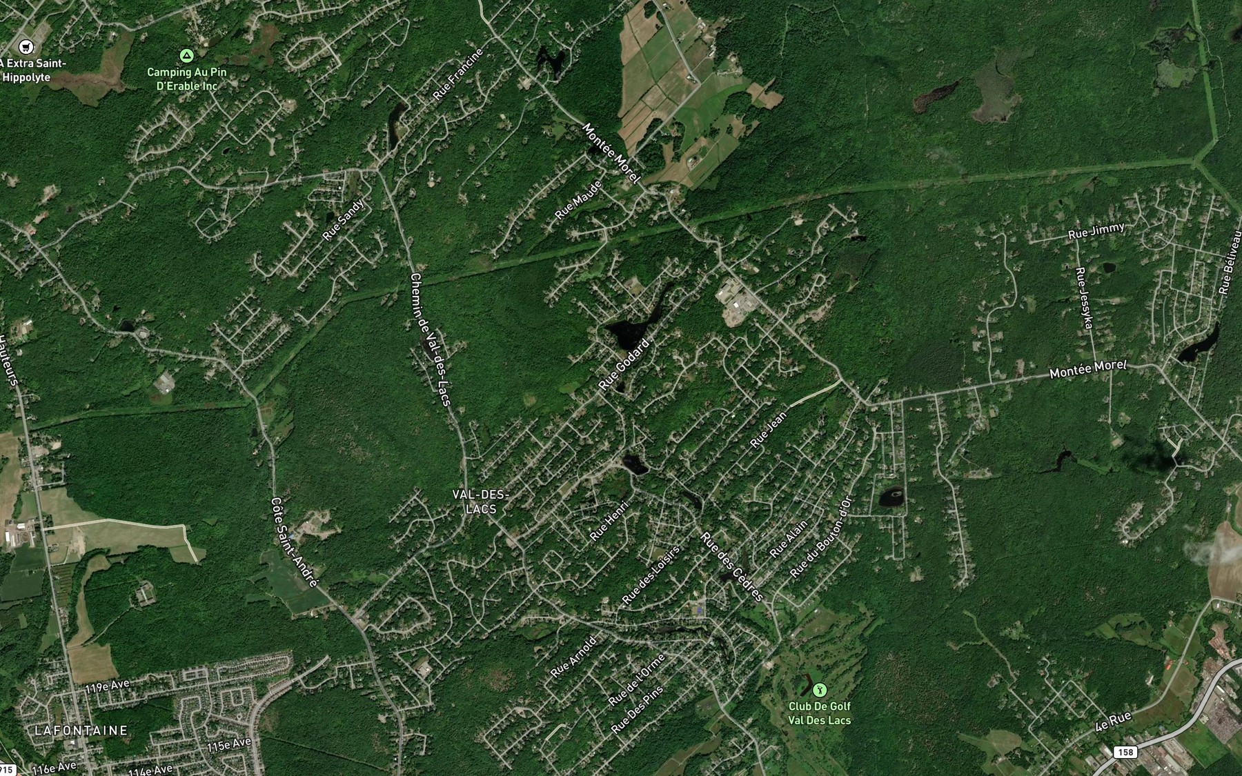 Satellite map of the Lac Hirondelle