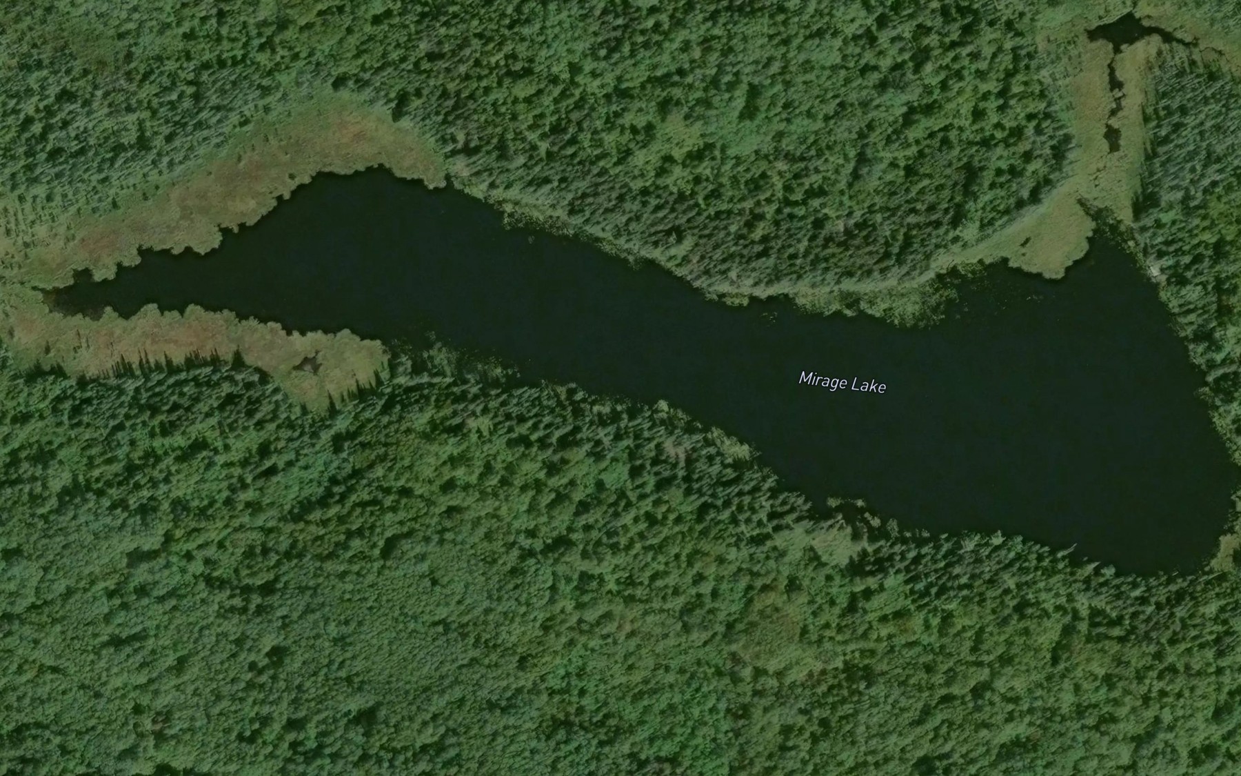 Satellite map of the Mirage Lake