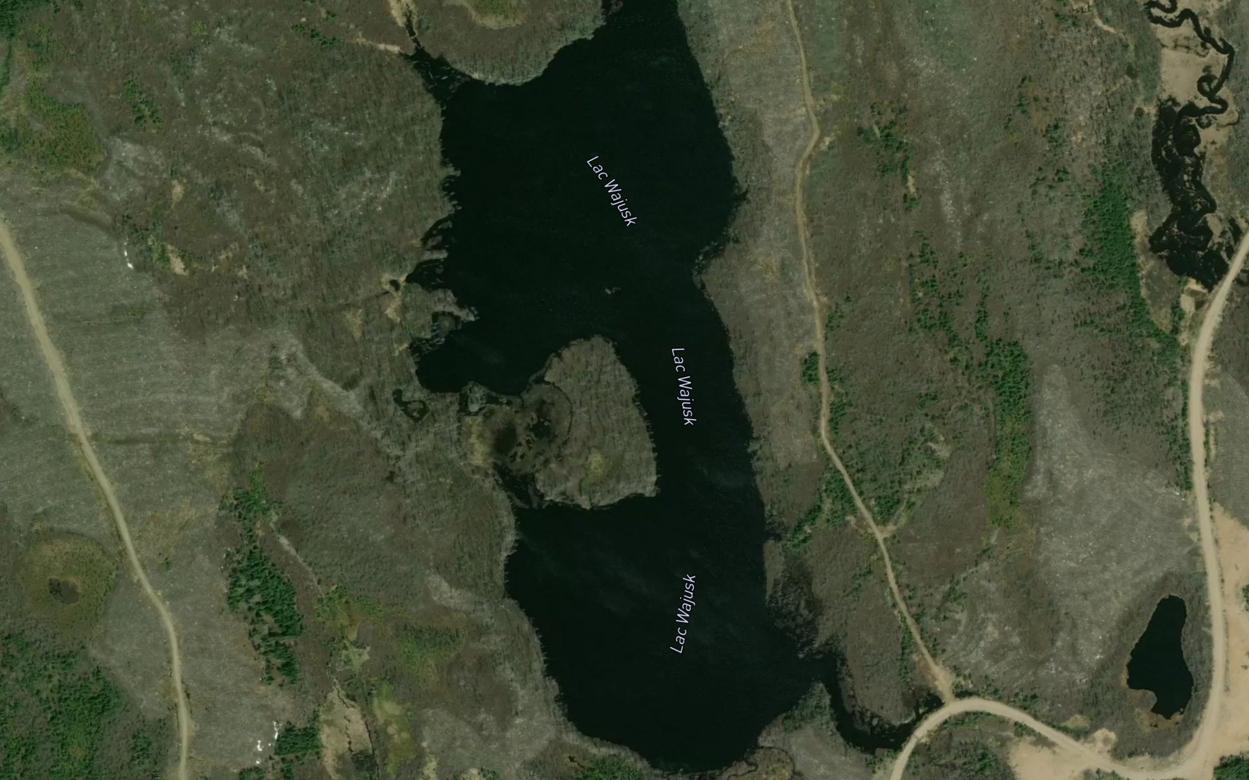 Satellite map of the Lac Wajusk
