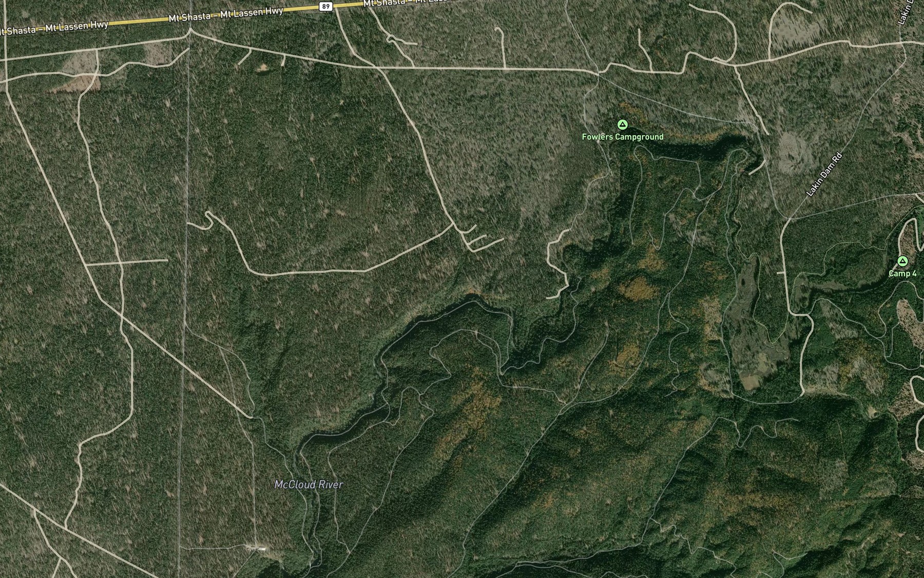 Satellite map of the Big Springs