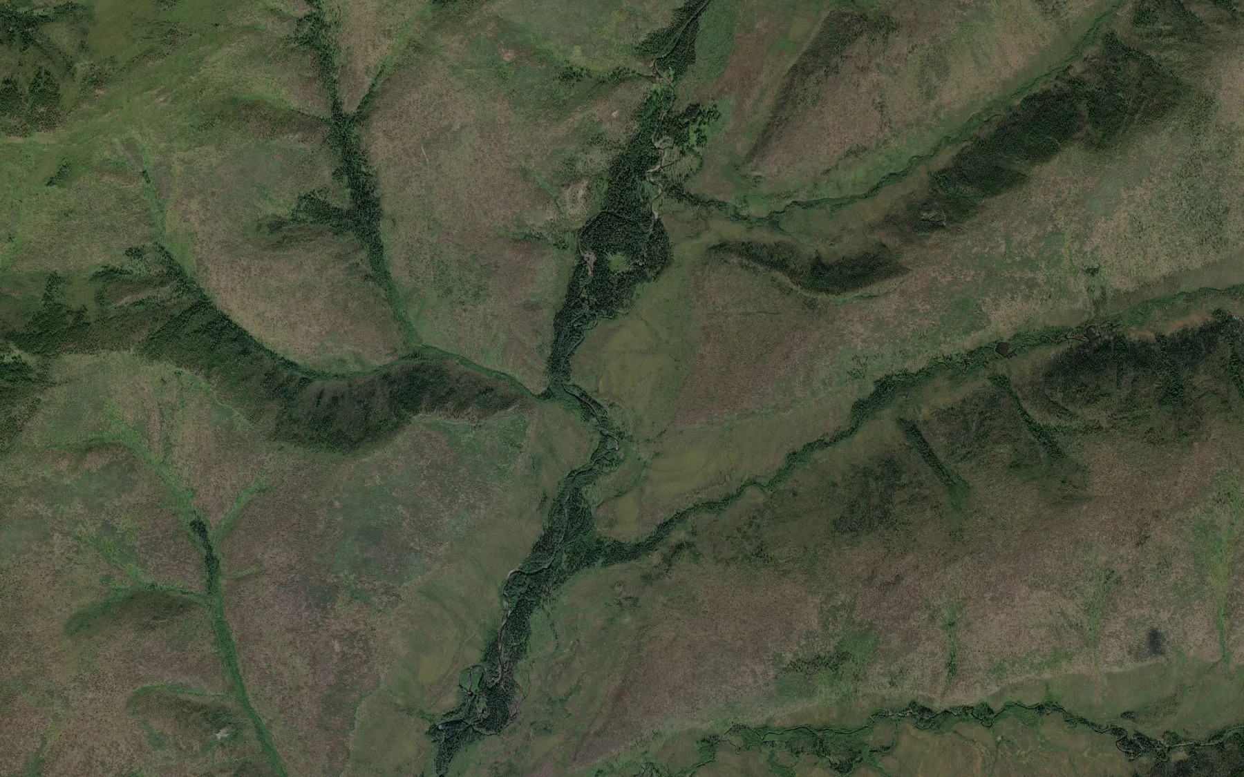 Satellite map of the Horse Creek