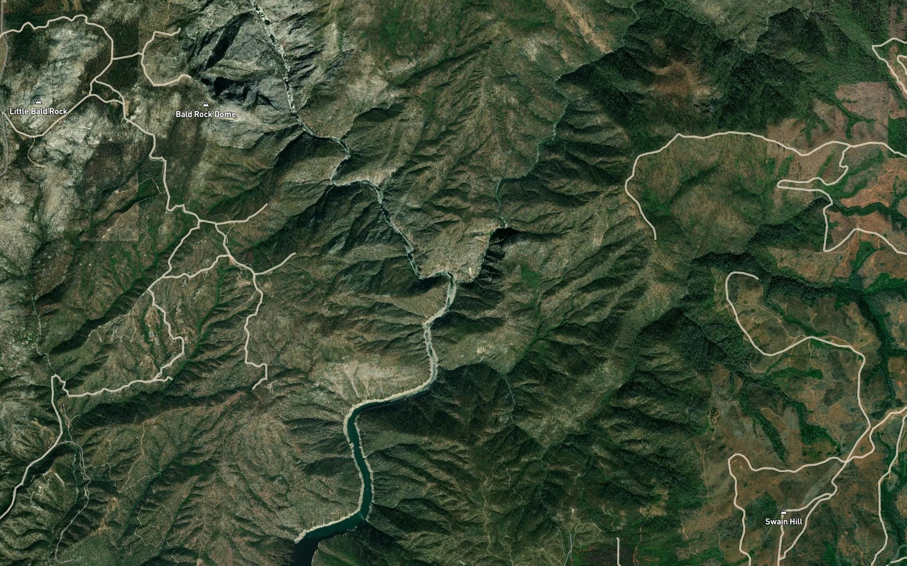 Satellite map of the Fall River