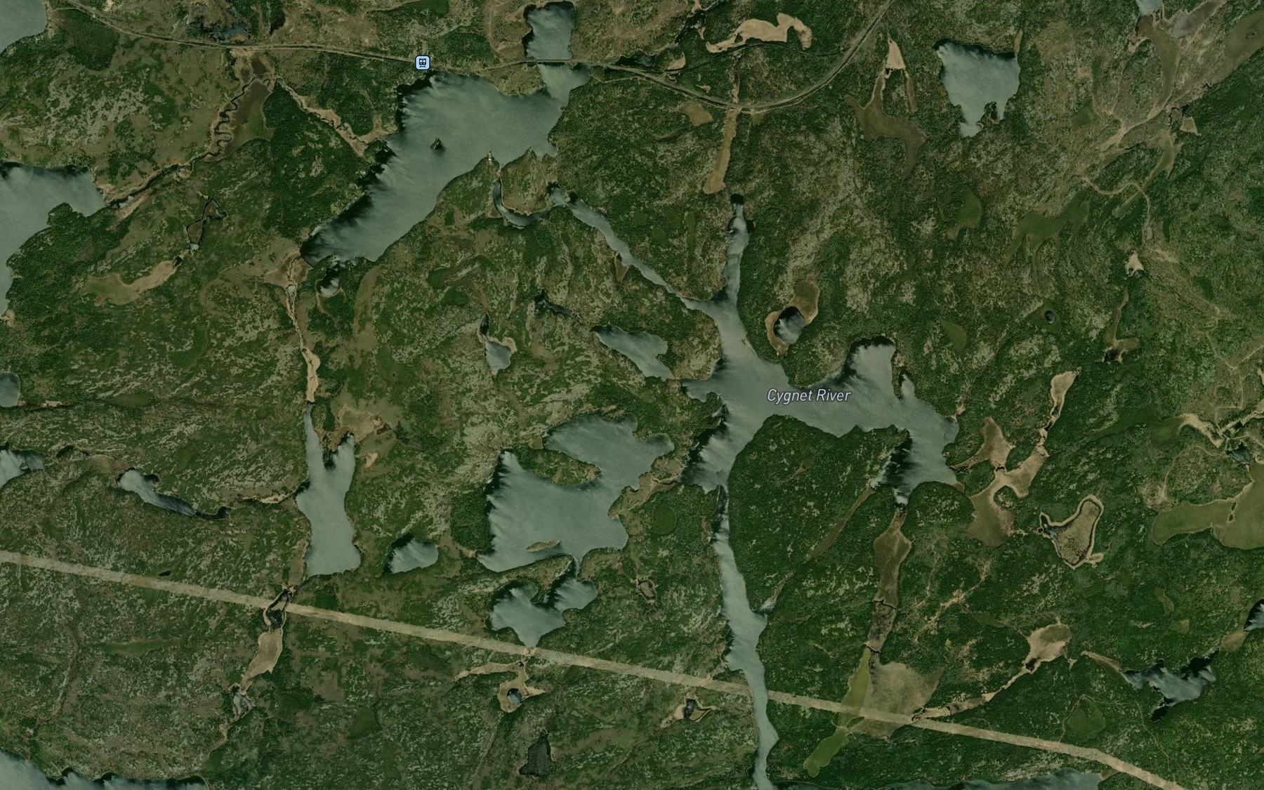 Satellite map of the Otter Lake