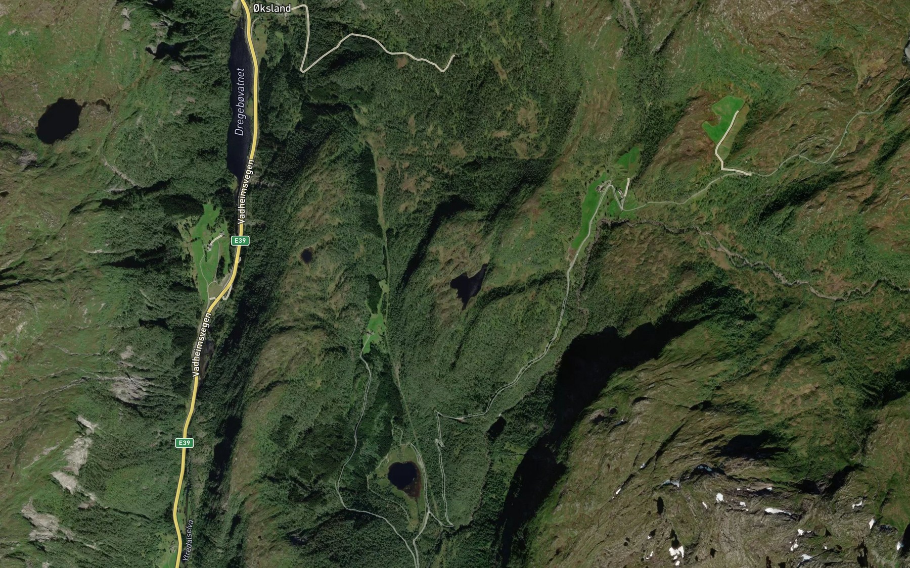 Satellite map of the Spjotelivatnet