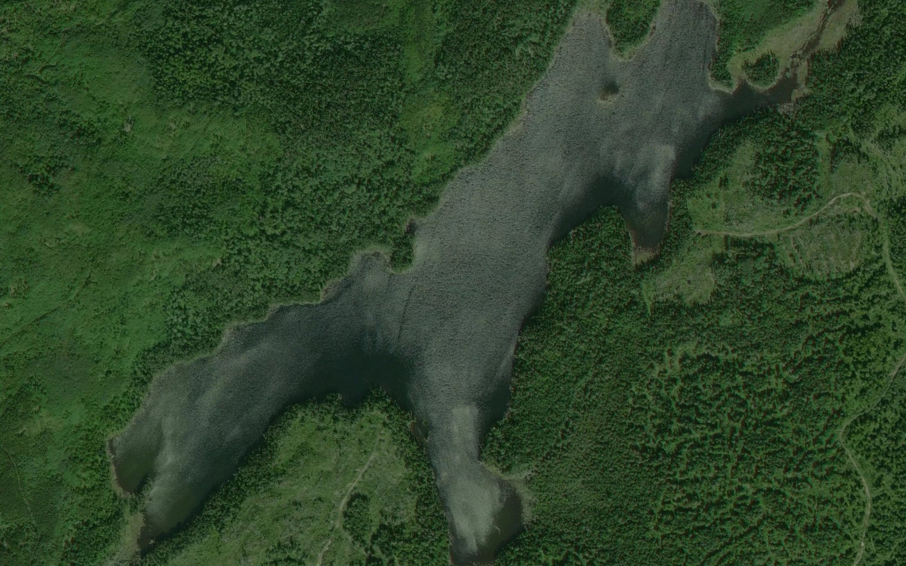 Satellite map of the Blackwater Lake