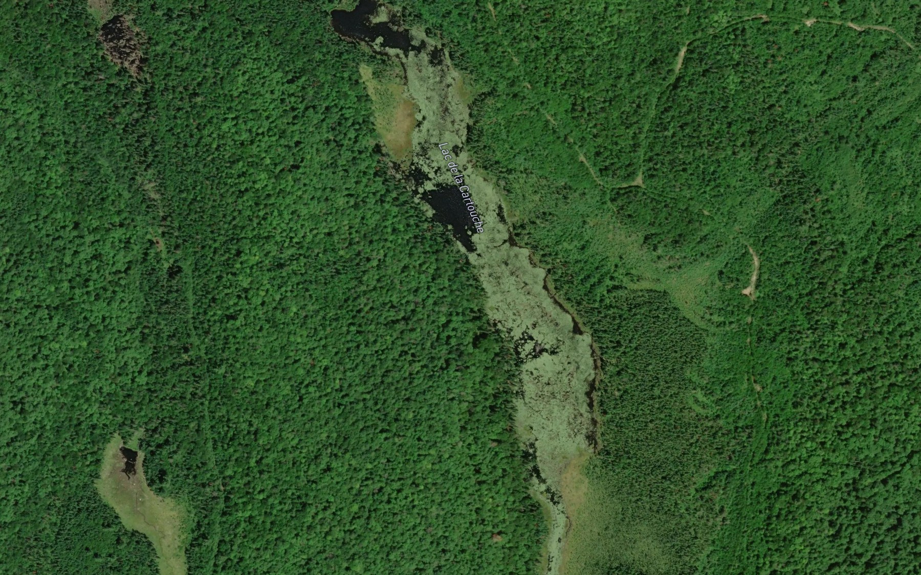 Satellite map of the Lac de la Cartouche