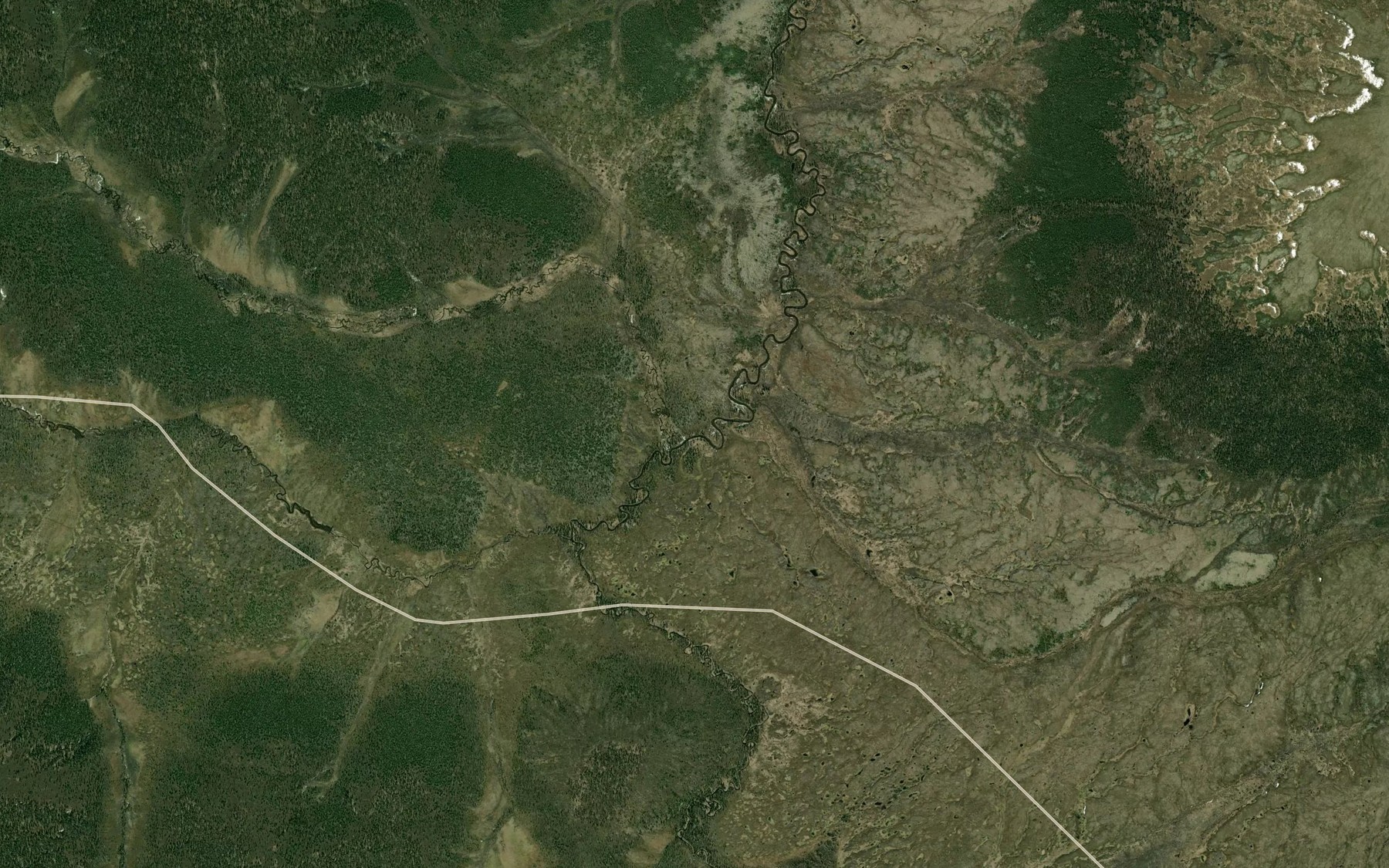 Satellite map of the Edgar Creek