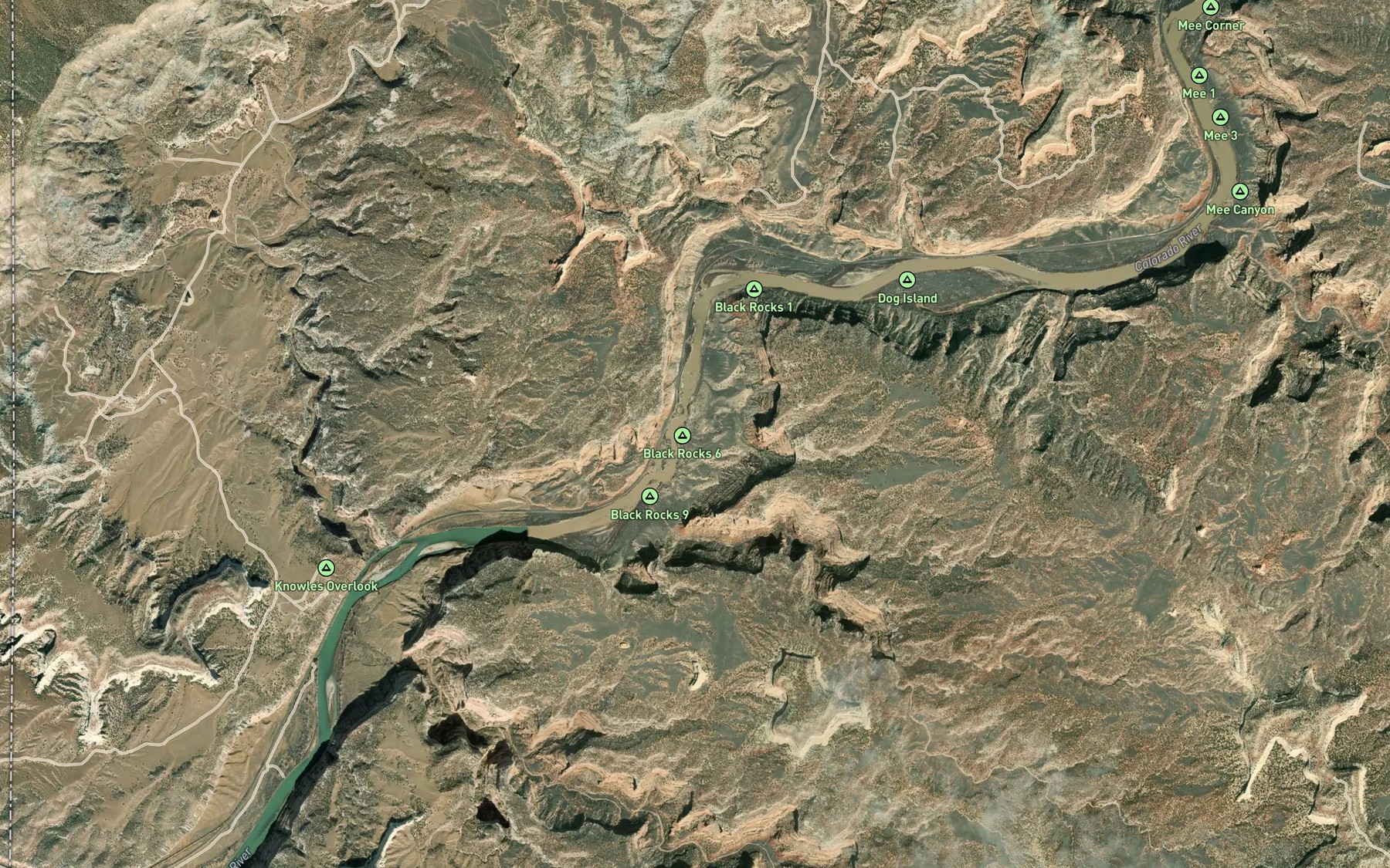 Satellite map of the Moore Bottom