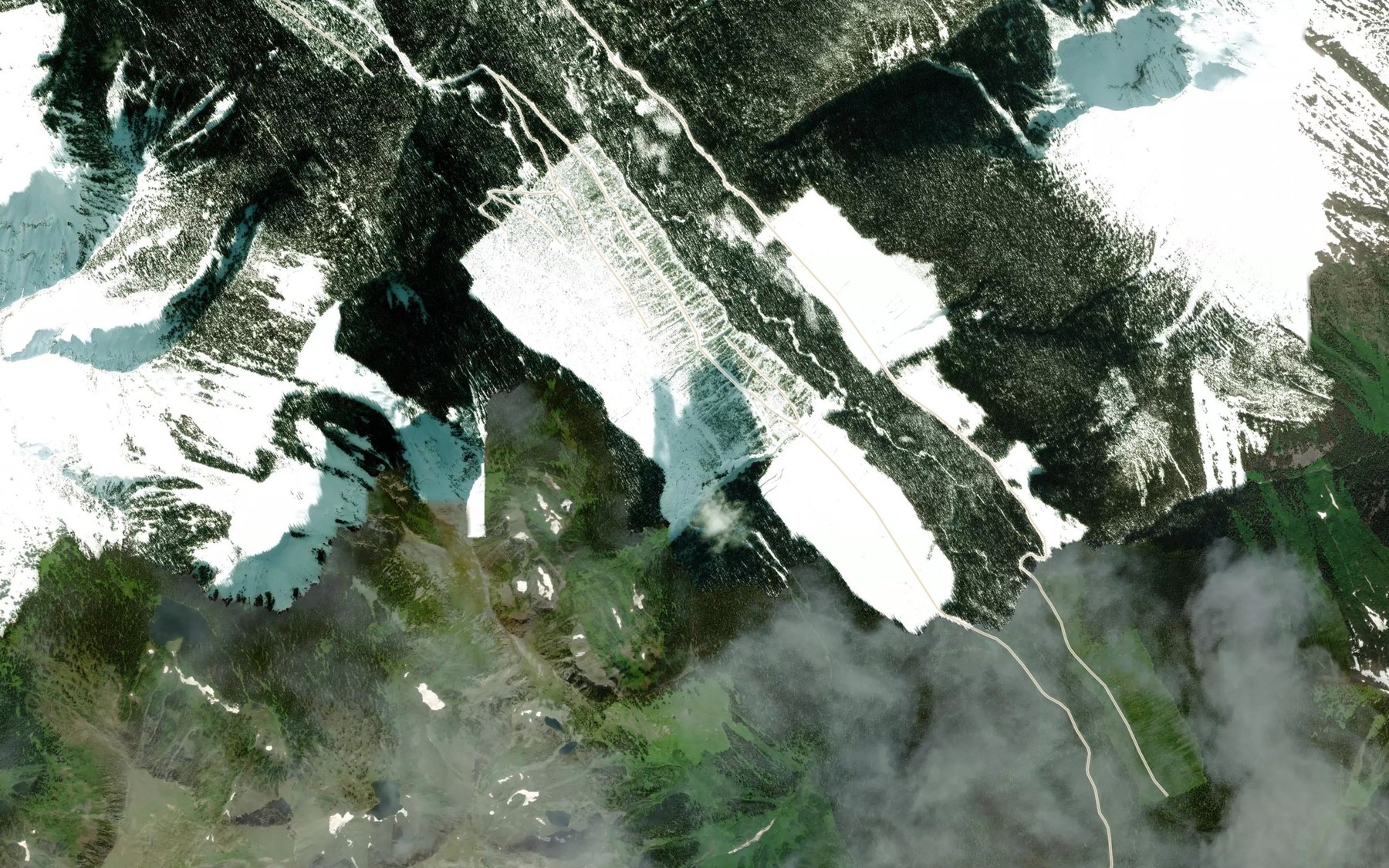 Satellite map of the Grouse Creek