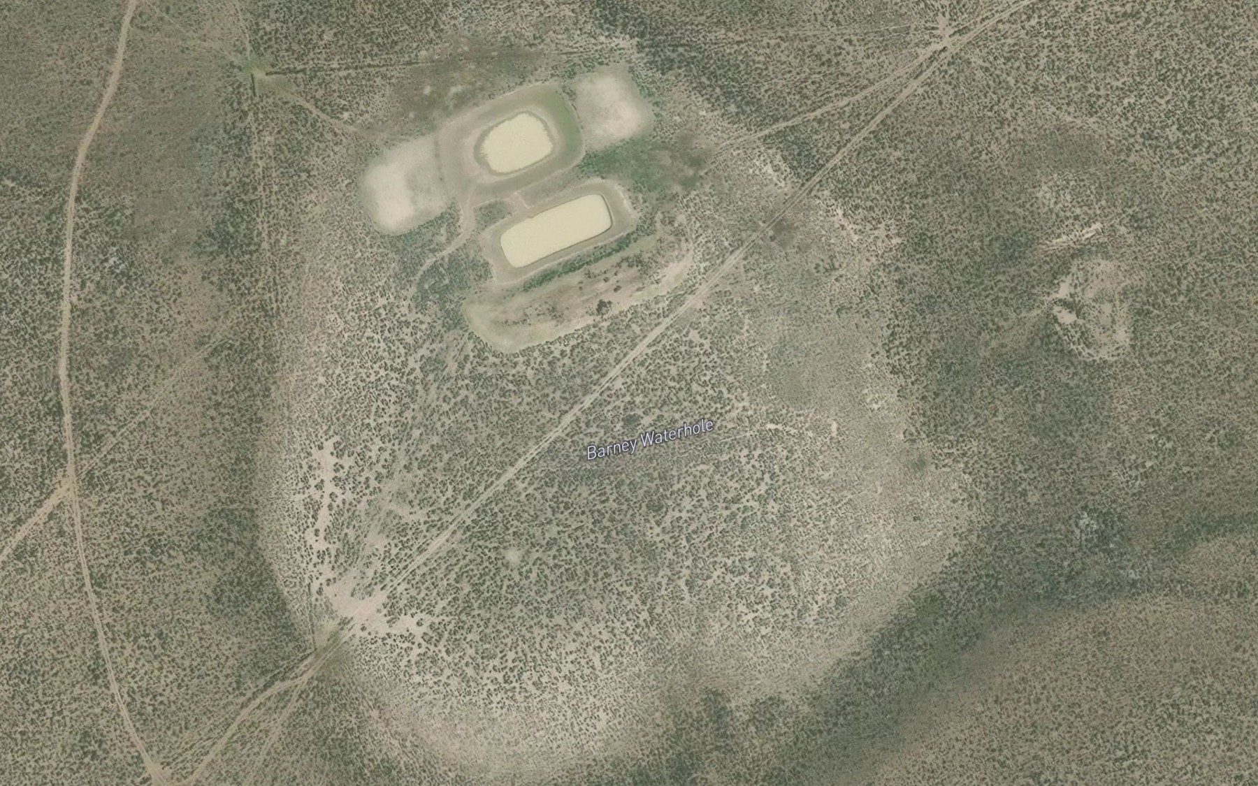 Satellite map of the Barney Waterhole