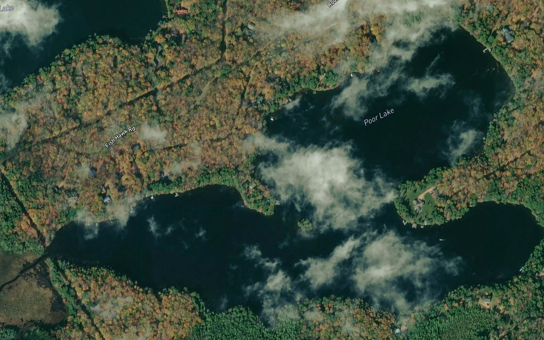 Satellite map of the Poor Lake
