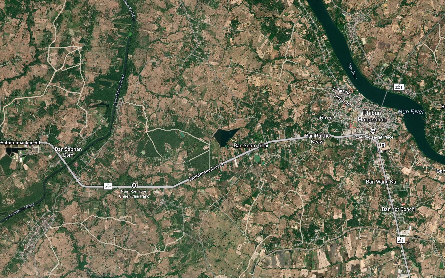 Satellite map of the Ang Kep Nam Huai Wang Daeng