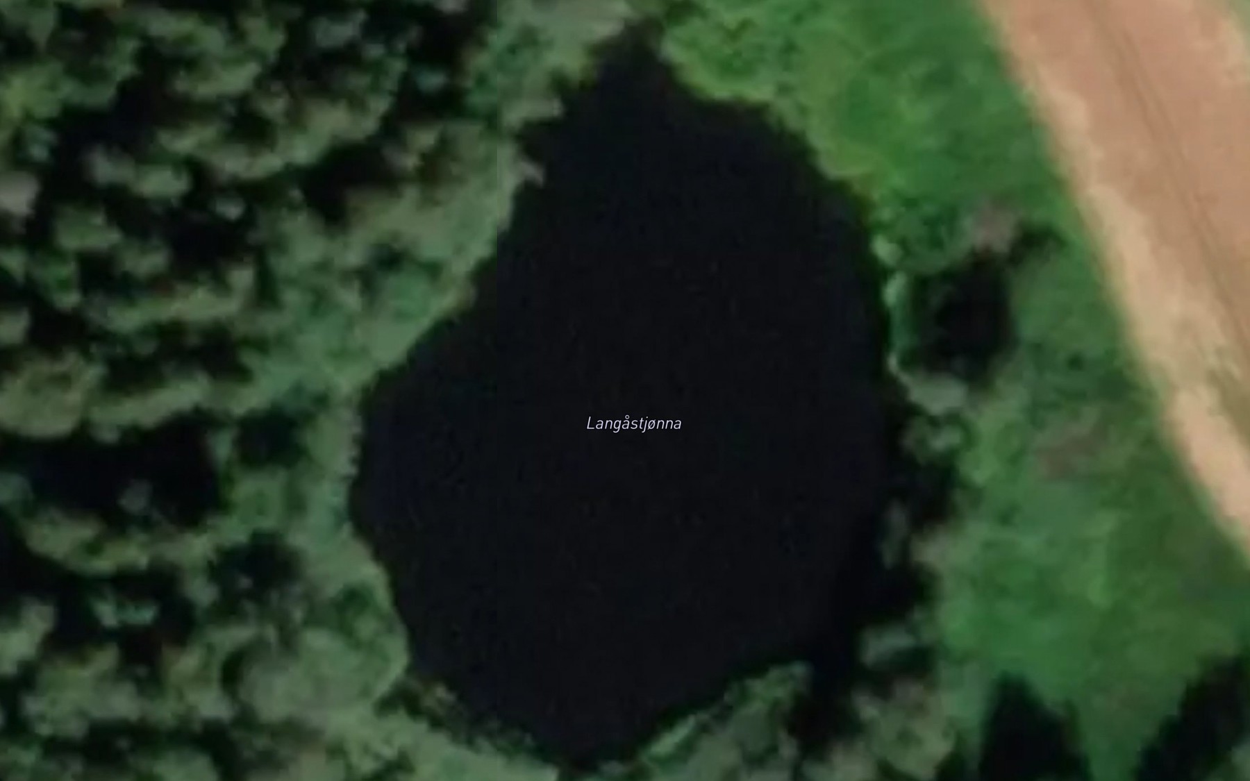 Satellite map of the Langastjonna