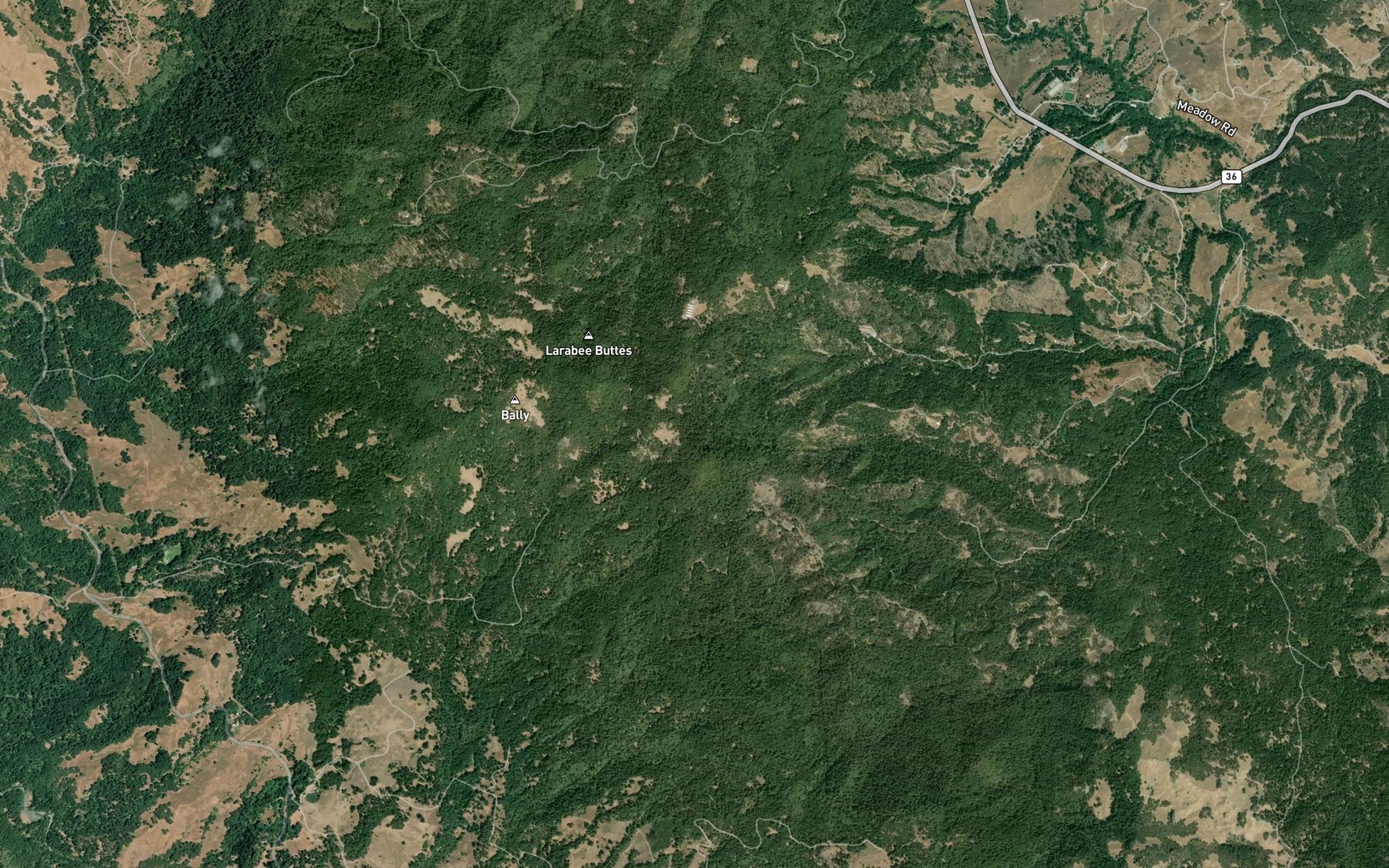 Satellite map of the Crazy Spring