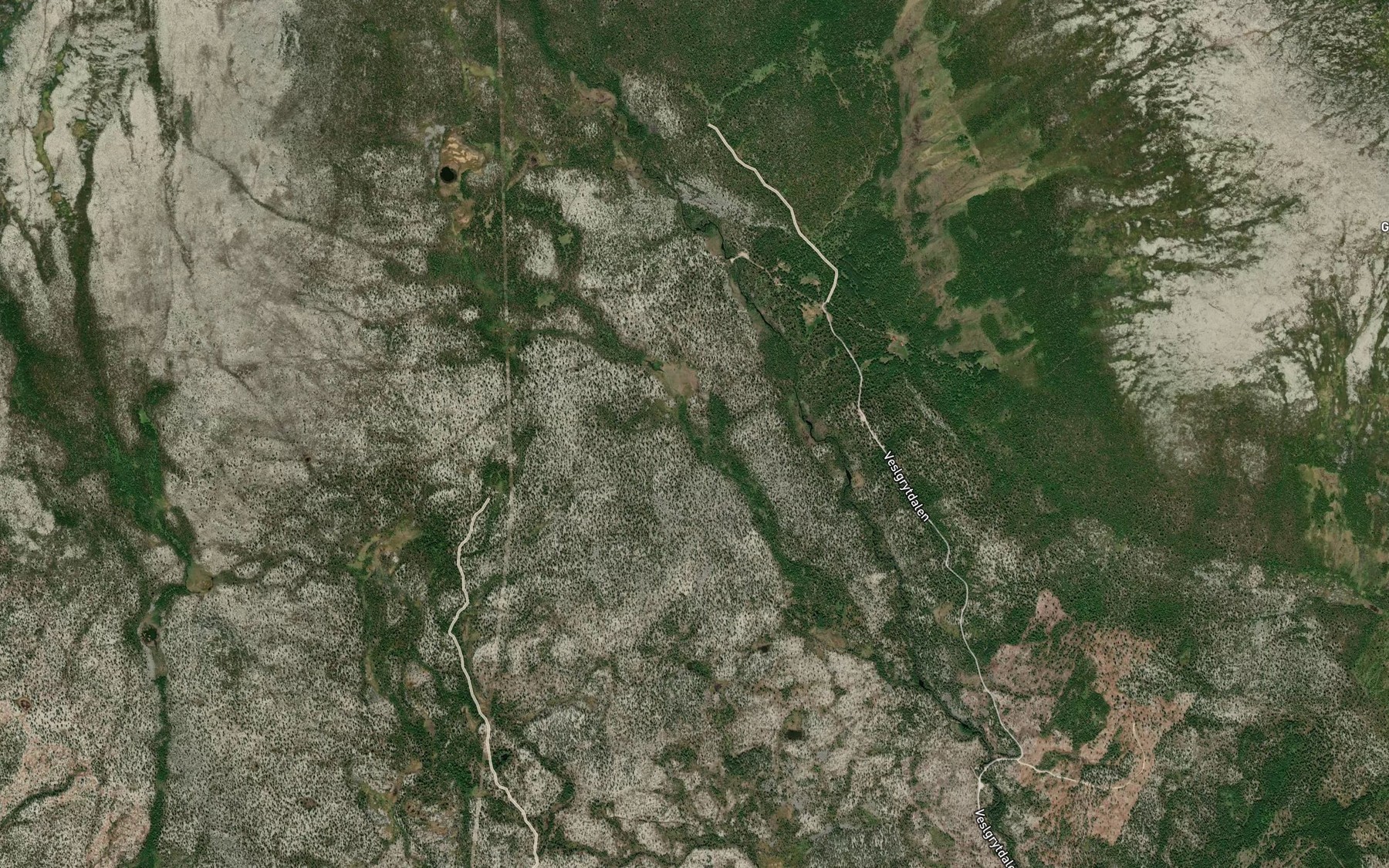 Satellite map of the Mobekken