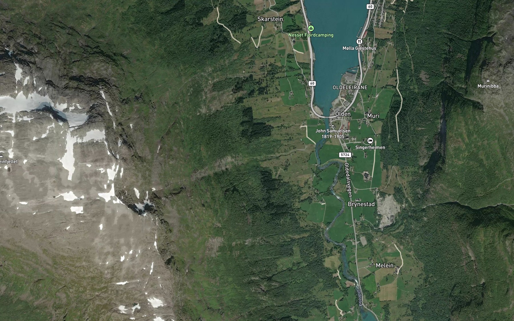 Satellite map of the Haskreda