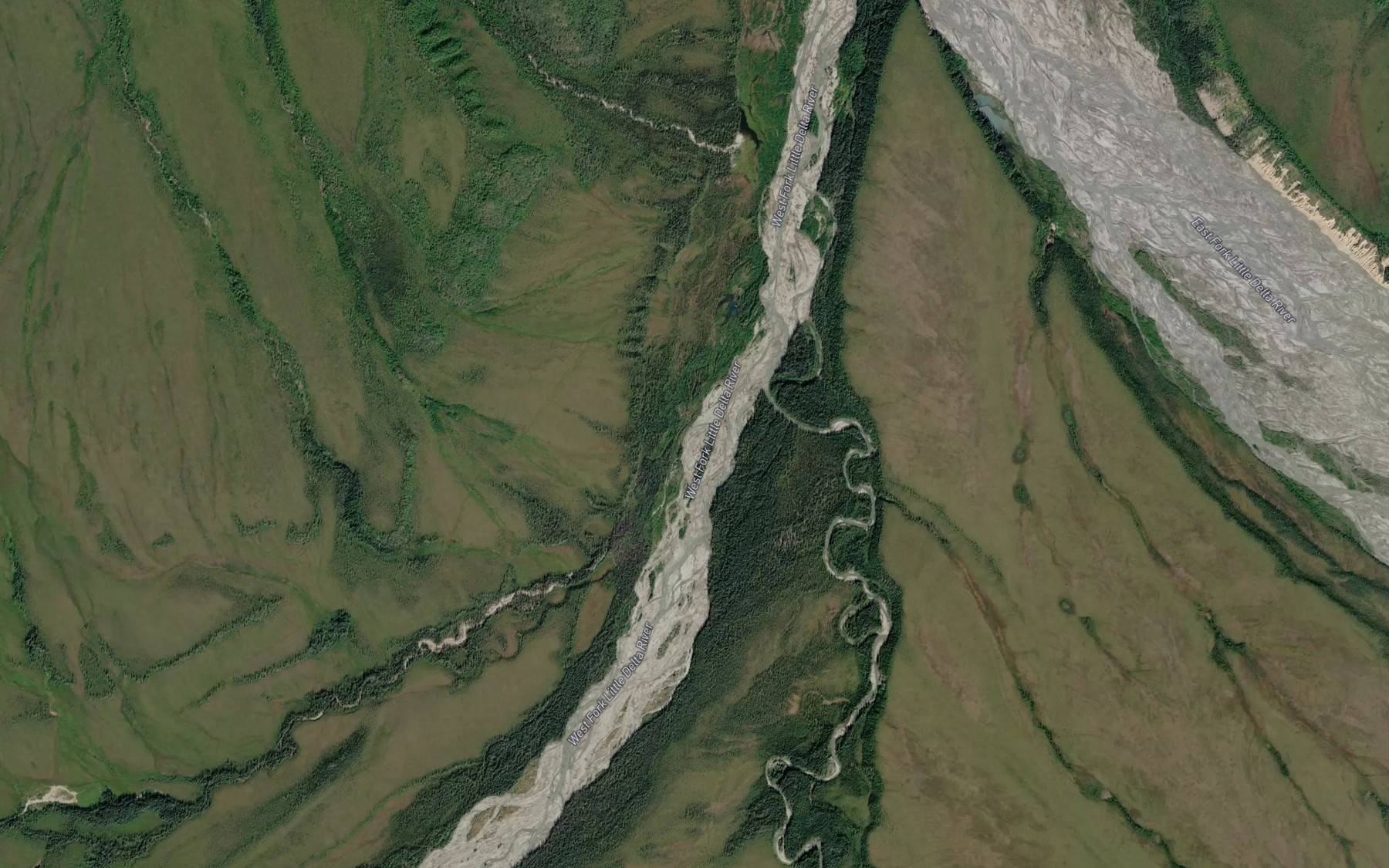 Satellite map of the Iowa Creek