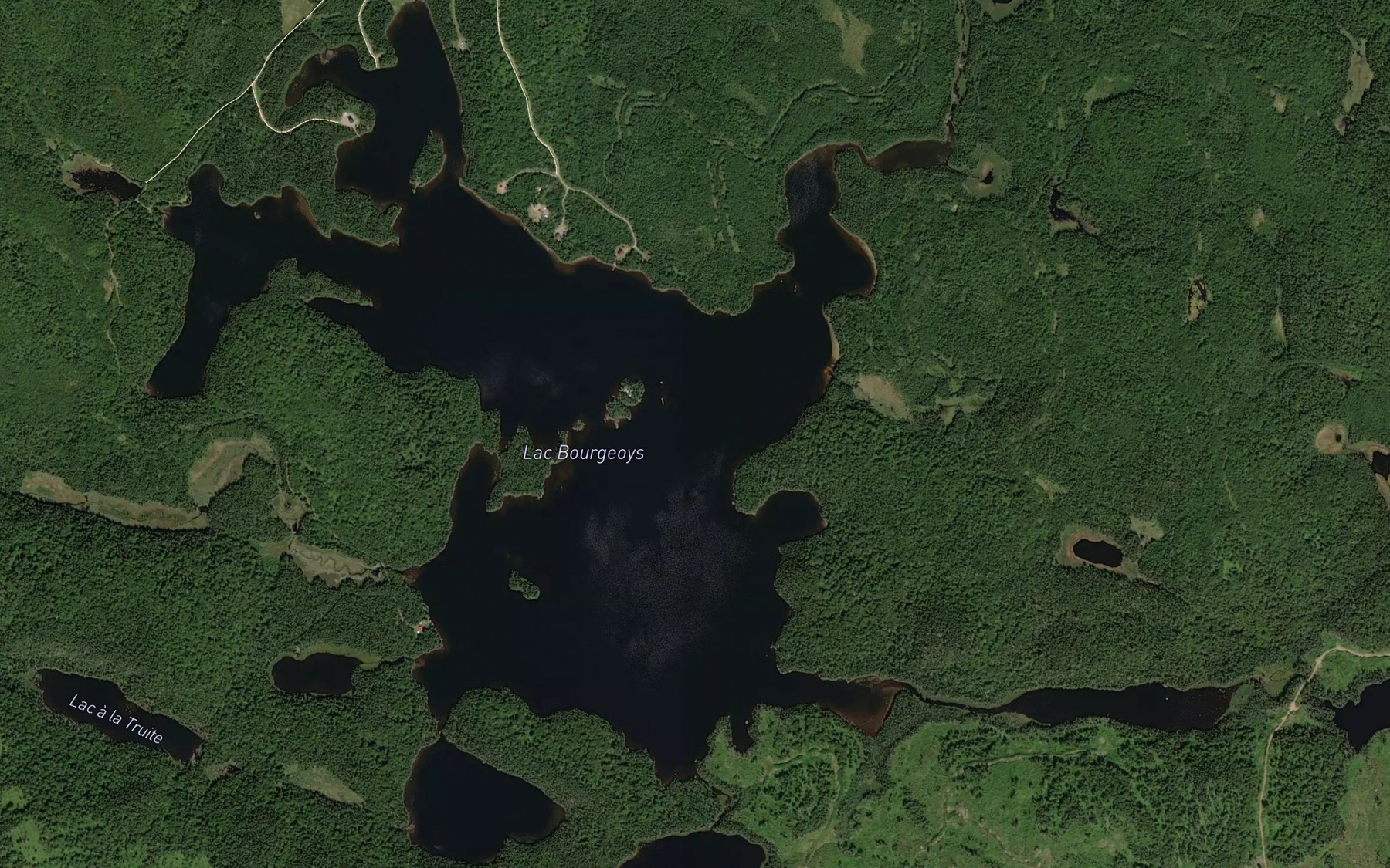 Satellite map of the Lac Bourgeoys