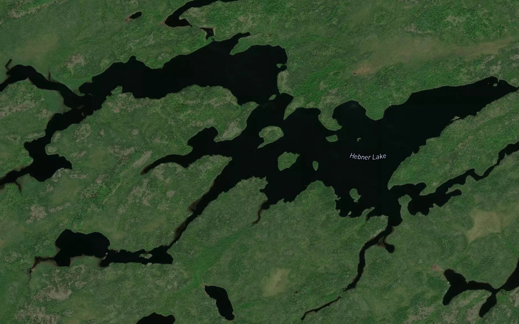 Satellite map of the Hebner Lake