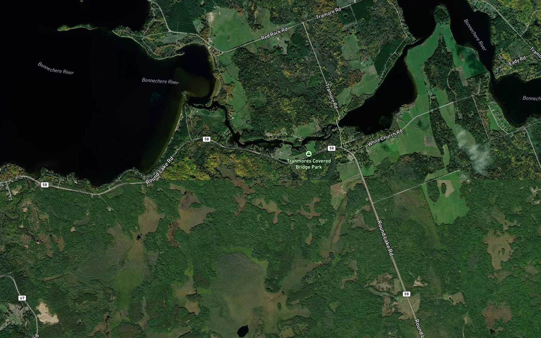 Satellite map of the Grassy Bay