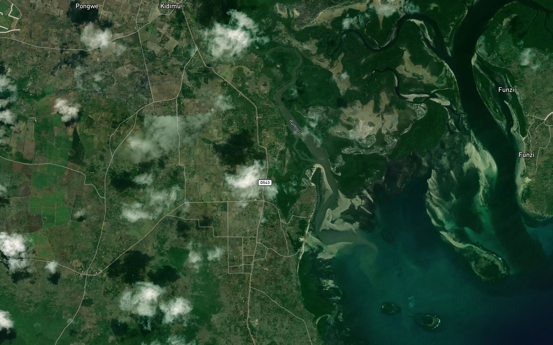 Satellite map of the Mto Kiwambale