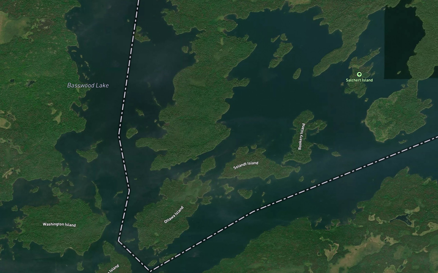 Satellite map of the English Channel