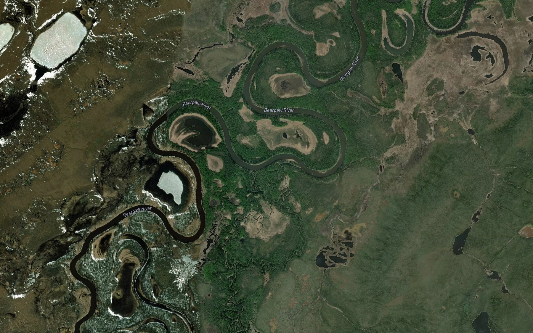 Satellite map of the Flume Creek