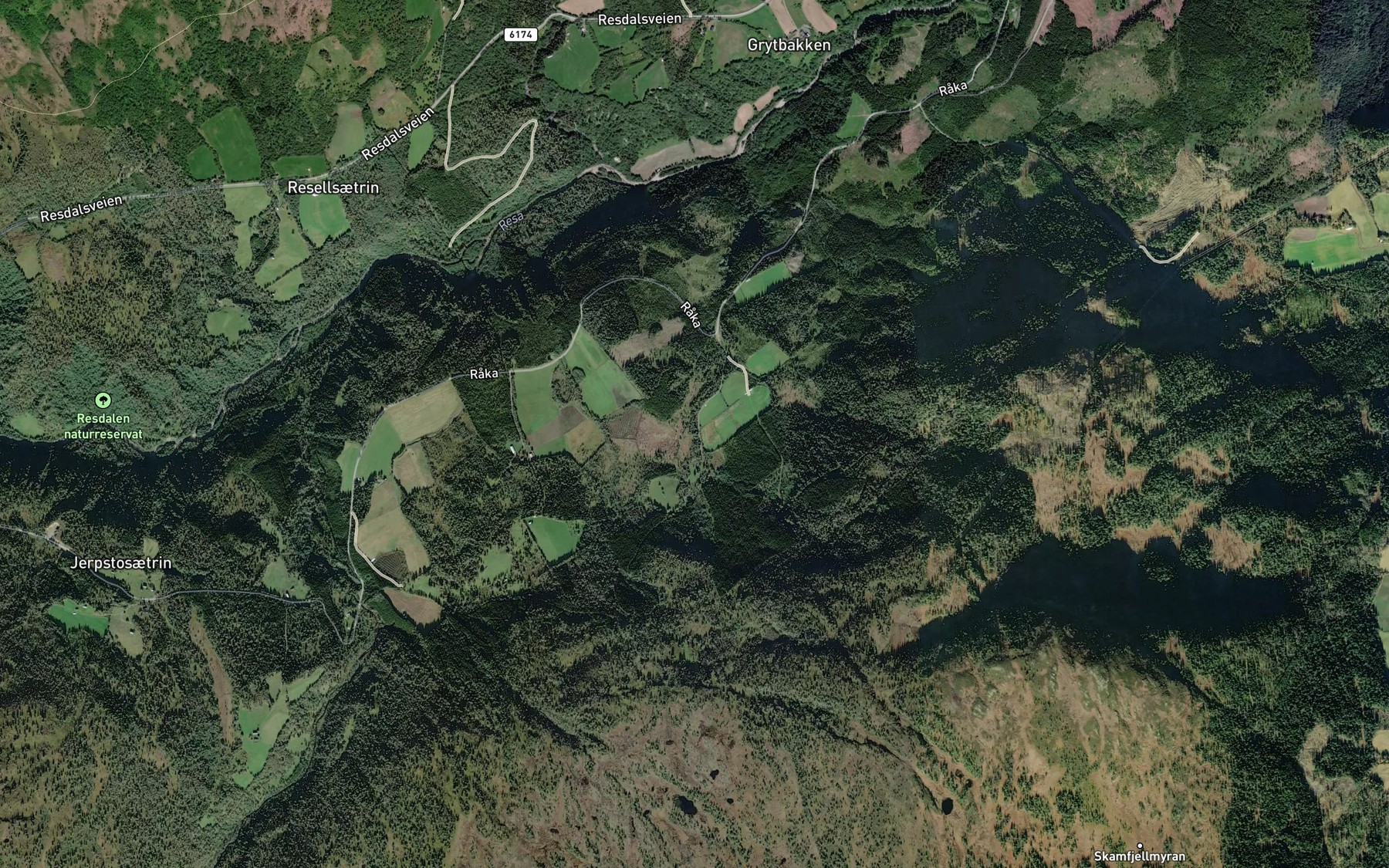 Satellite map of the Krokan
