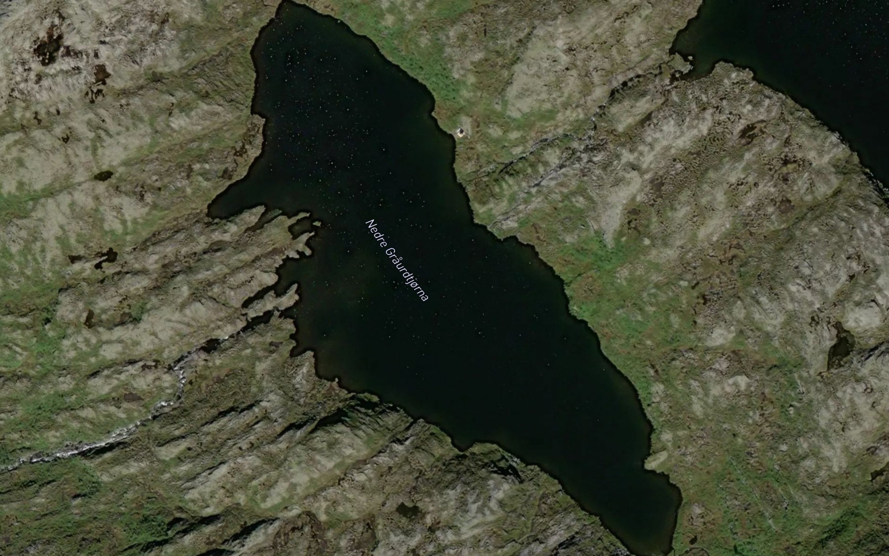 Satellite map of the Nedre Graurdtjorna