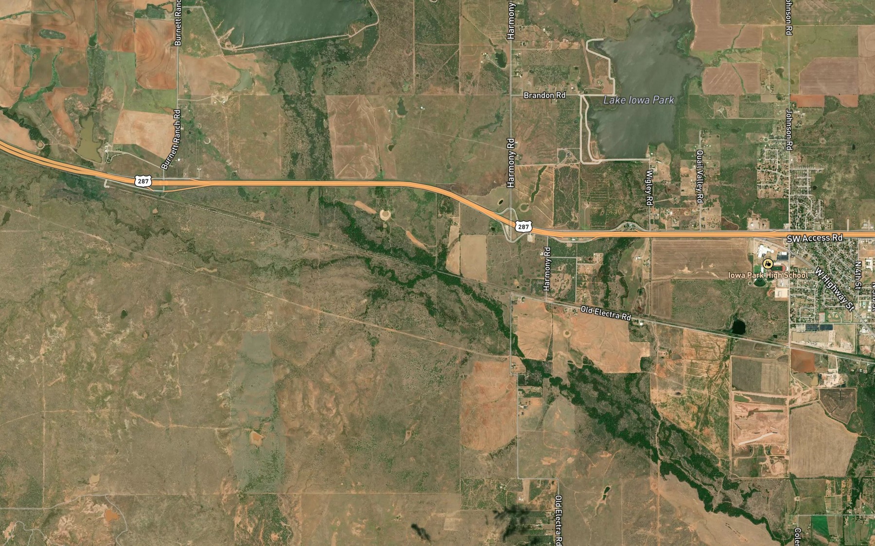 Satellite map of the North Fork Buffalo Creek