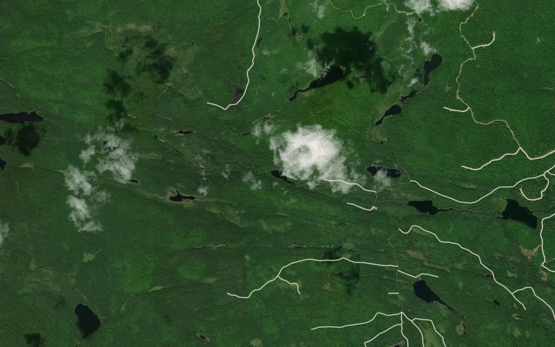 Satellite map of the Lac des Castors