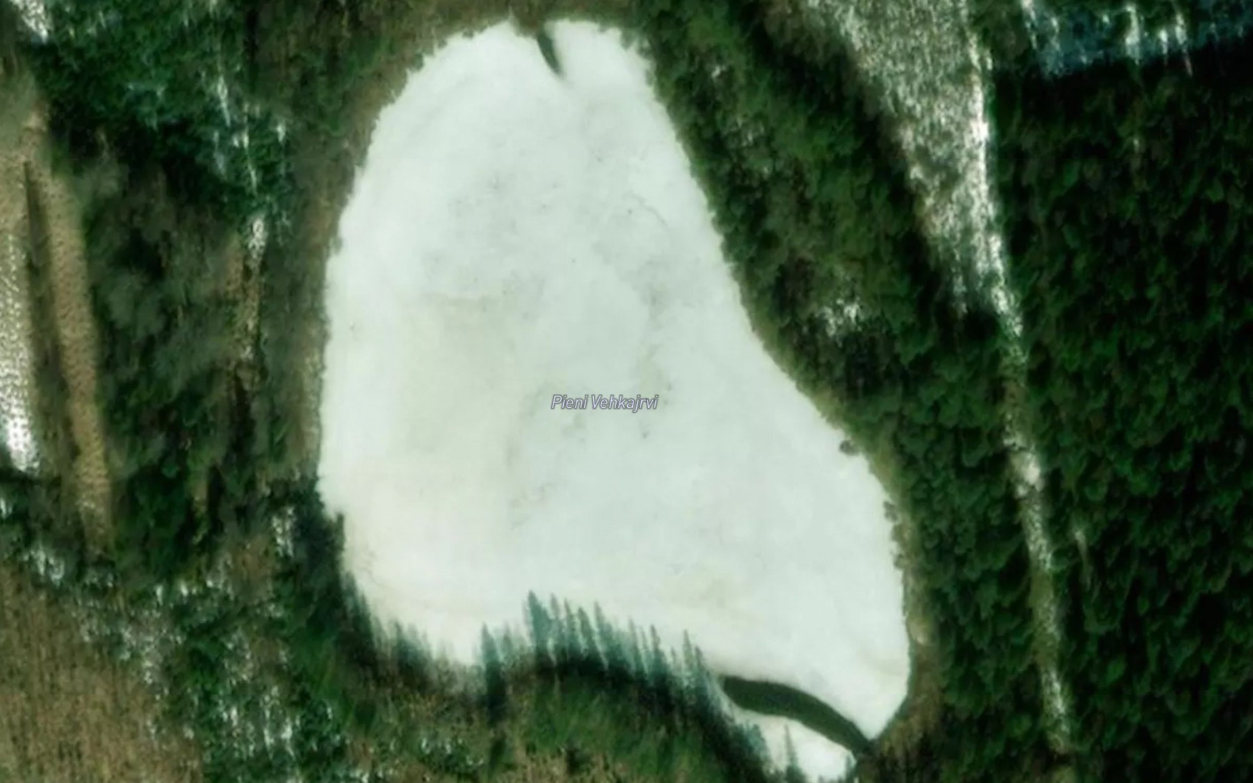 Satellite map of the Pieni Vehkajarvi