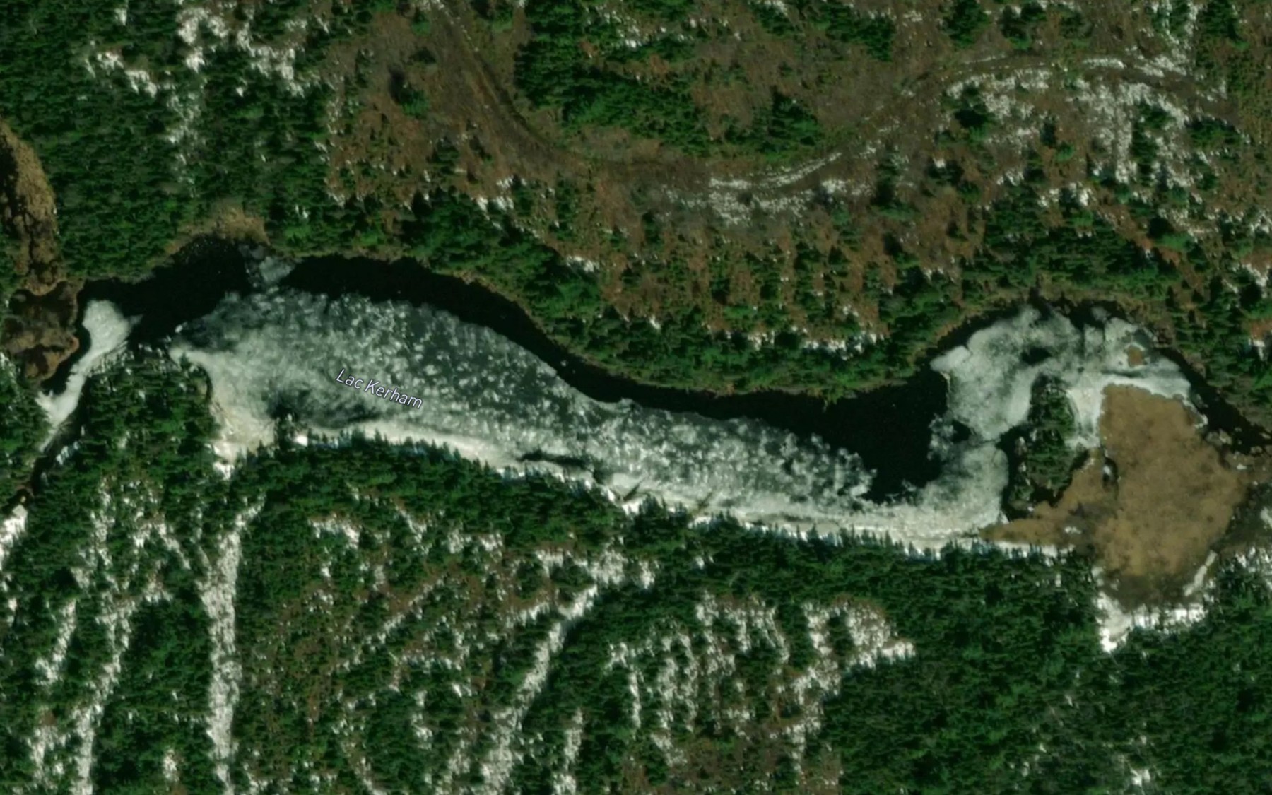 Satellite map of the Lac Kerham