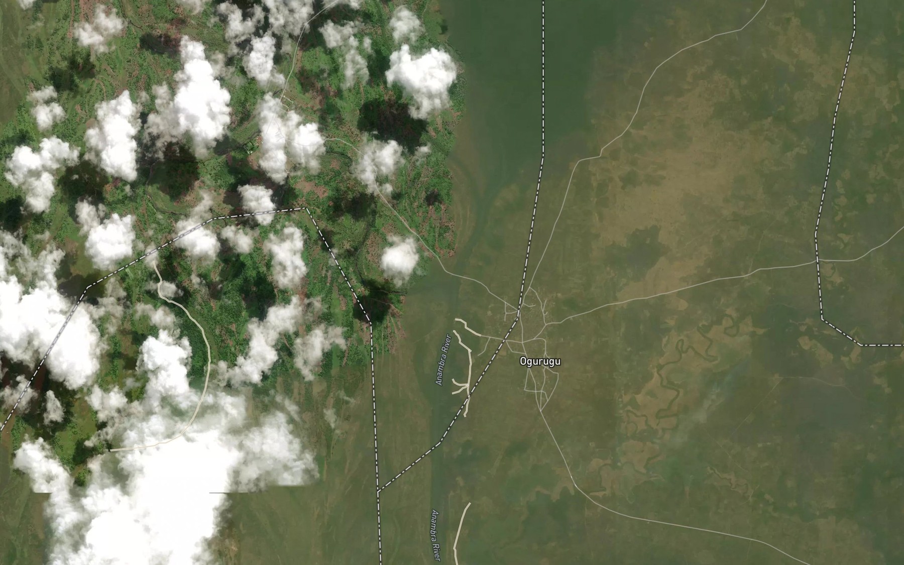 Satellite map of the River Ofu