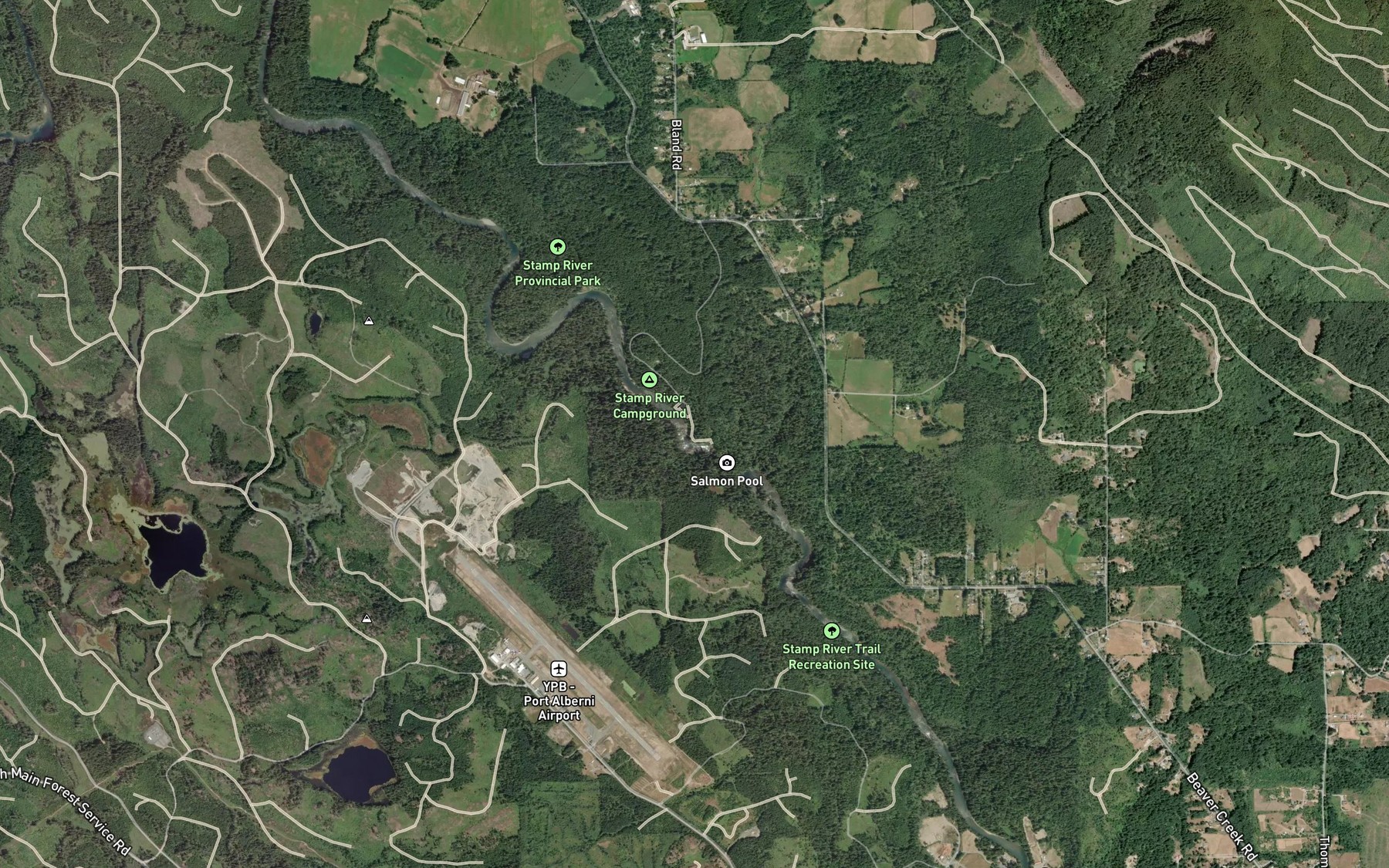 Satellite map of the Deer Creek