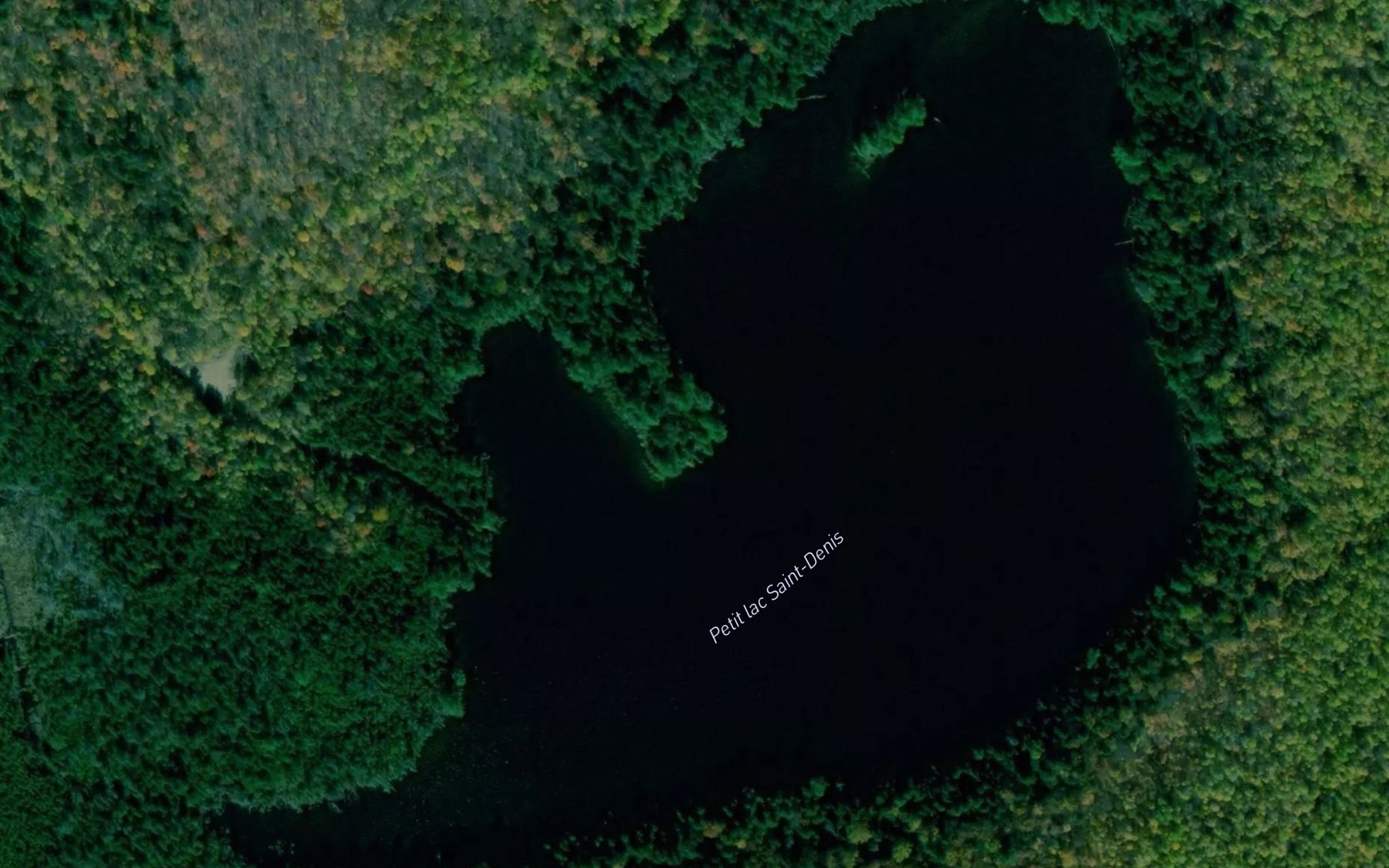 Satellite map of the Petit lac Saint-Denis