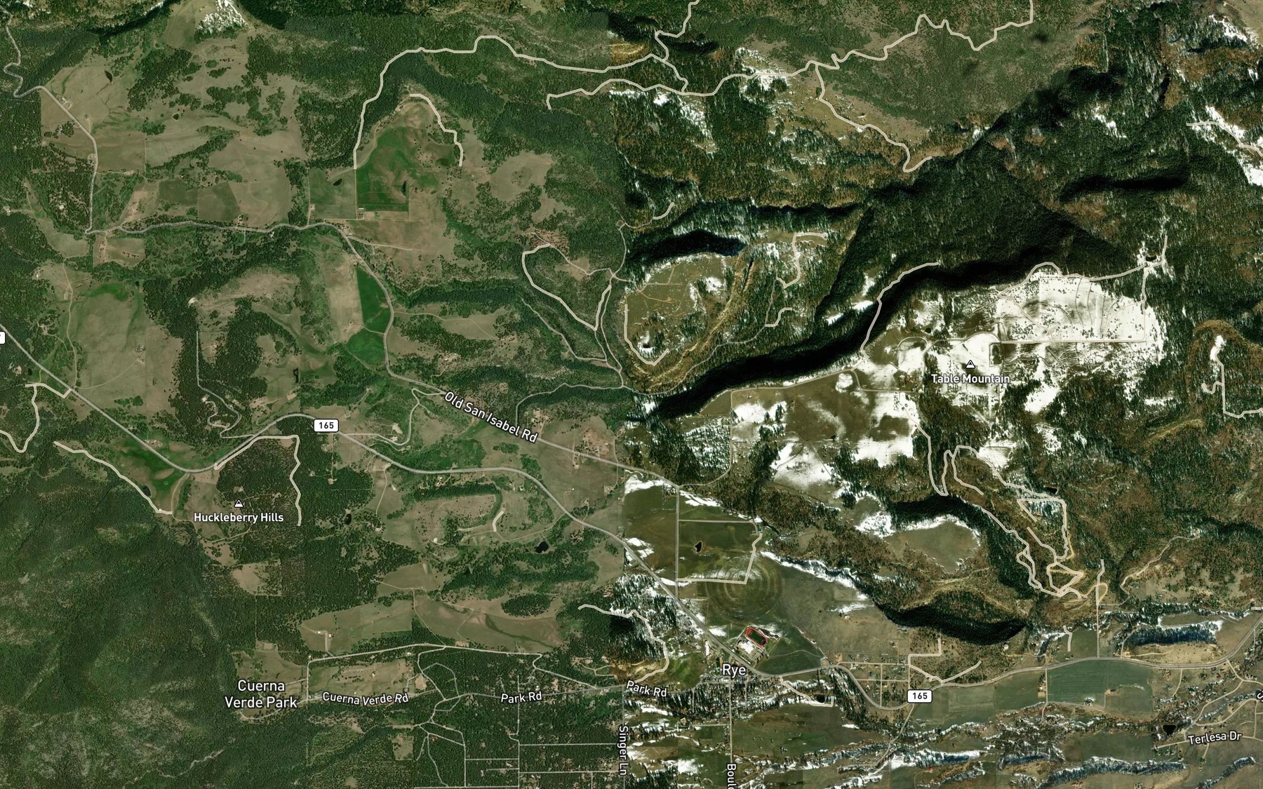 Satellite map of the South Muddy Creek