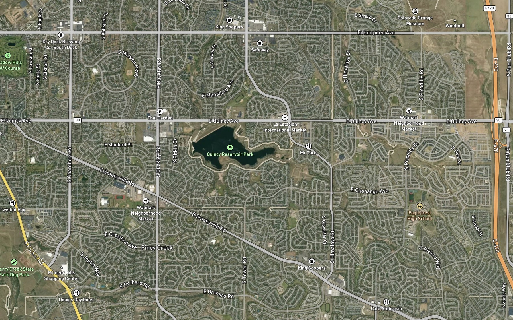 Satellite map of the Spot 4