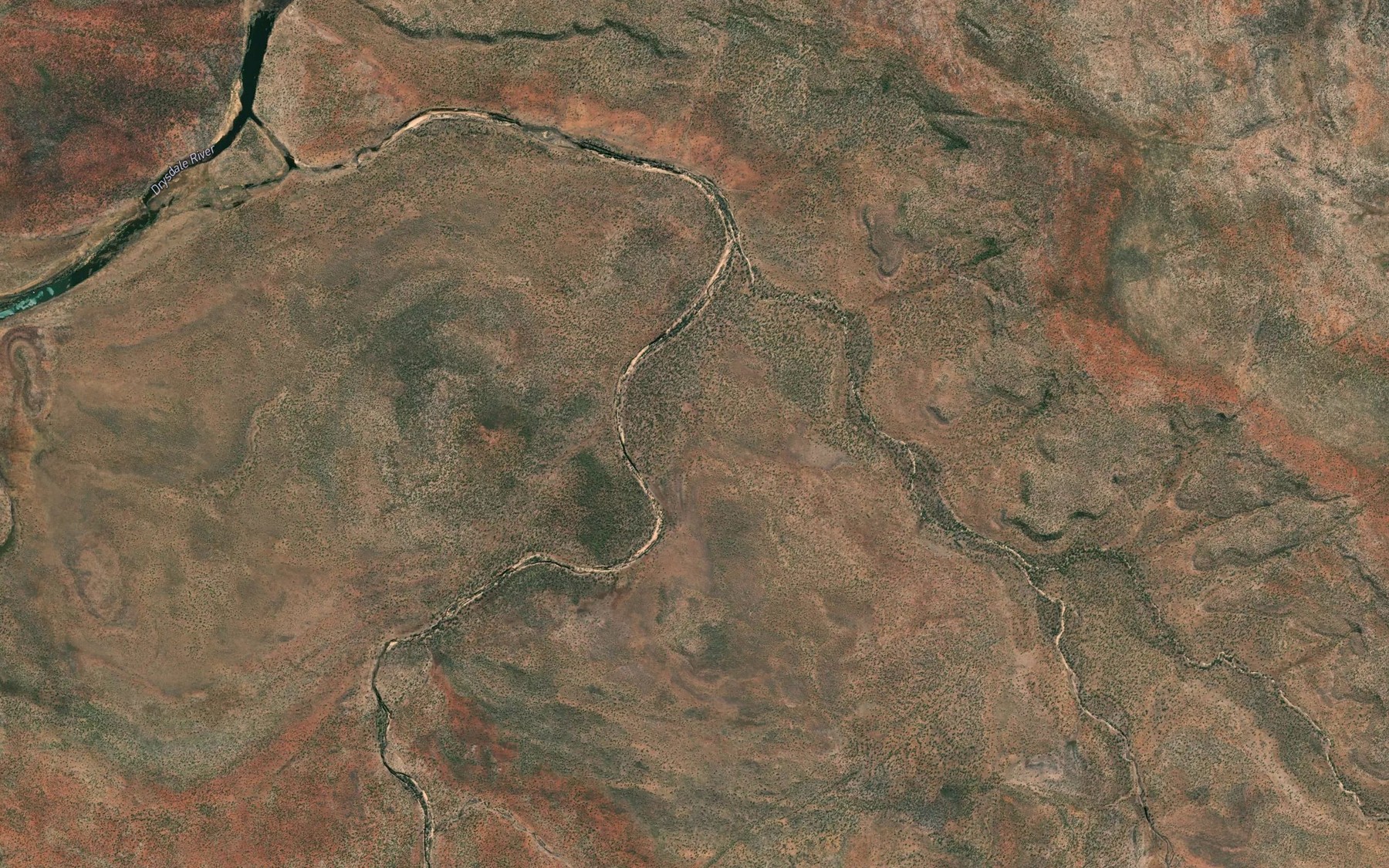 Satellite map of the Damper Creek