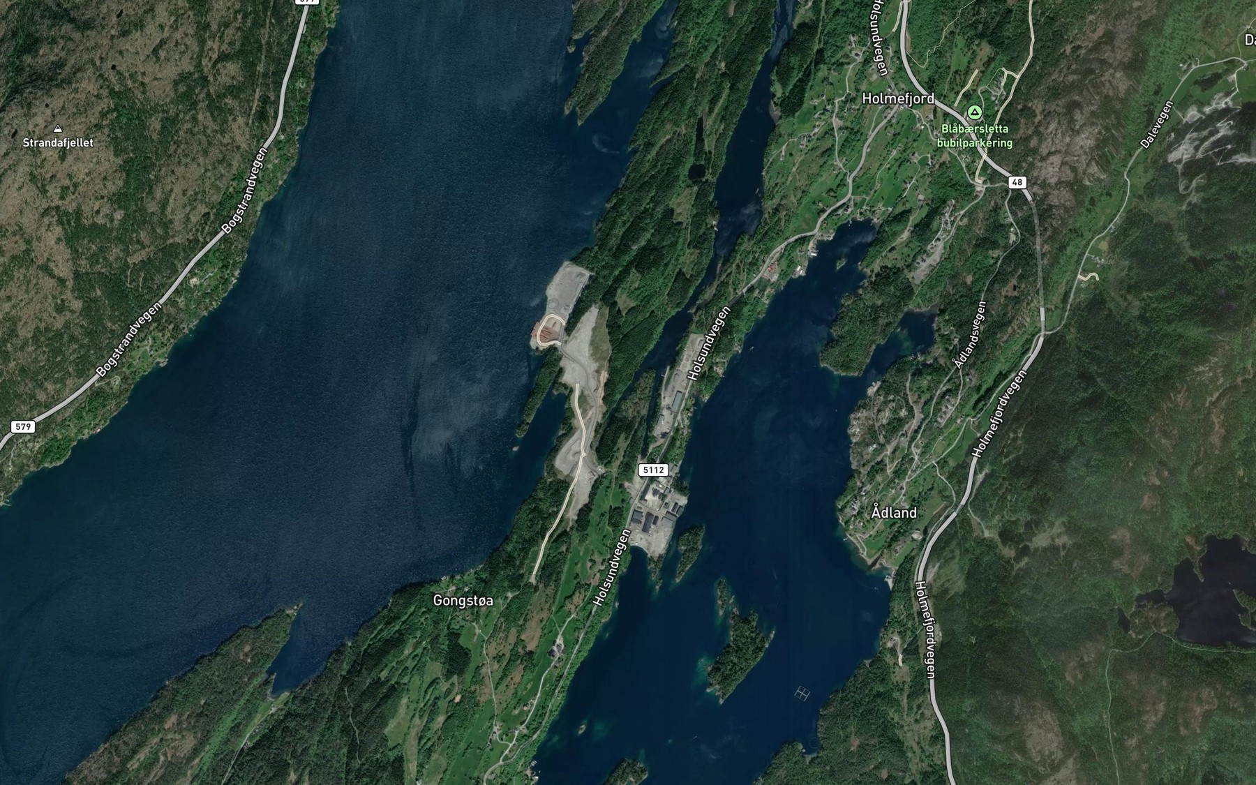 Satellite map of the Eidsvagen