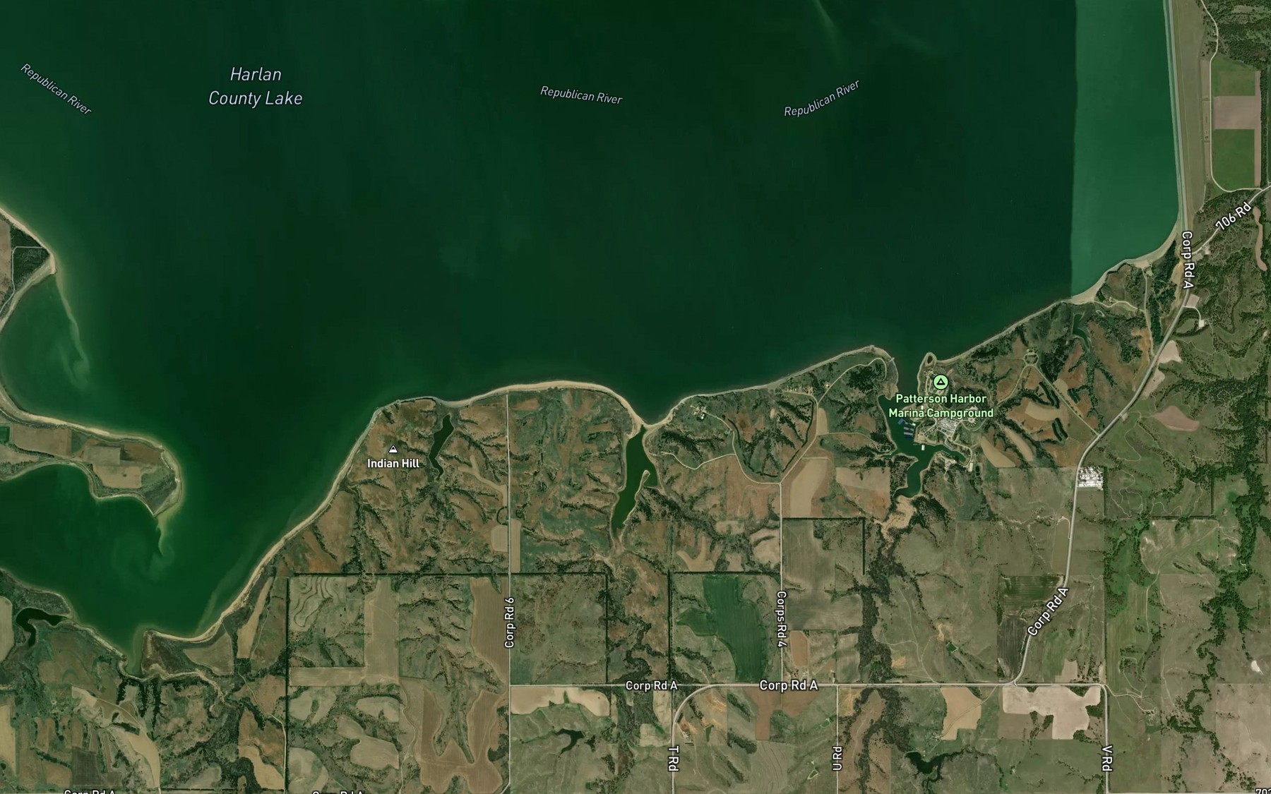 Satellite map of the Bone Cove