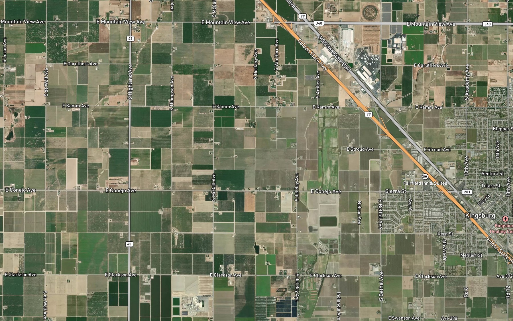 Satellite map of the Hatch Ditch