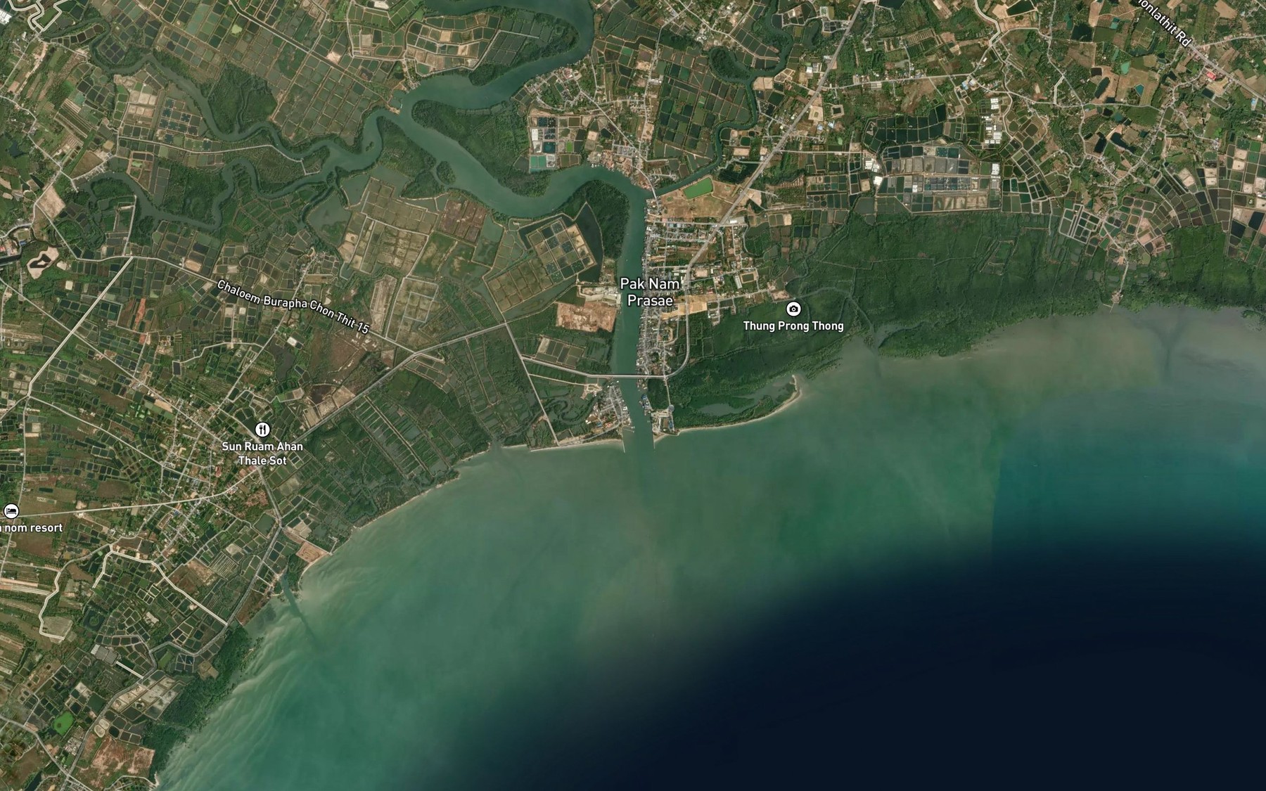 Satellite map of the Mae Nam Prasae