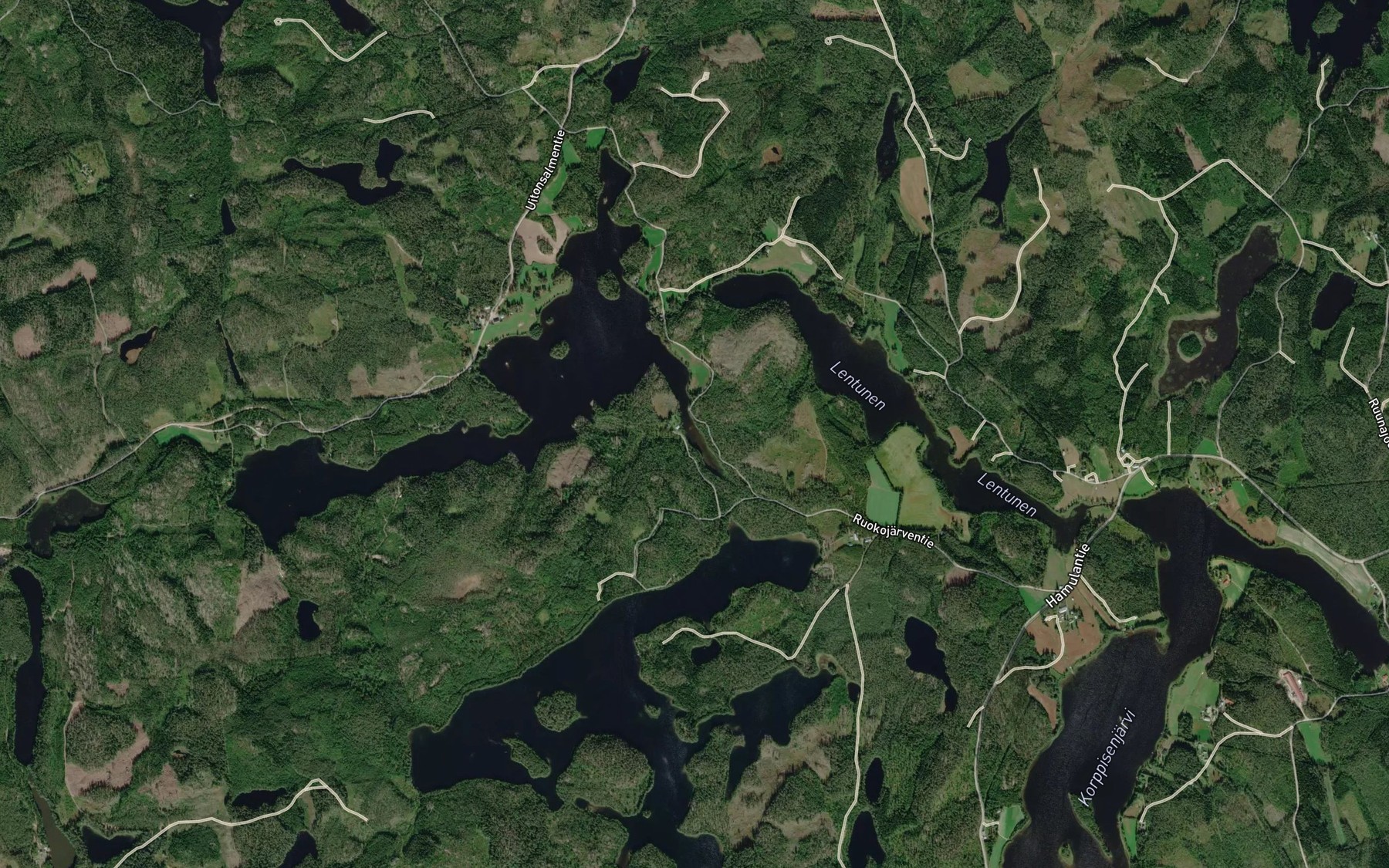 Satellite map of the Huitukanlahti