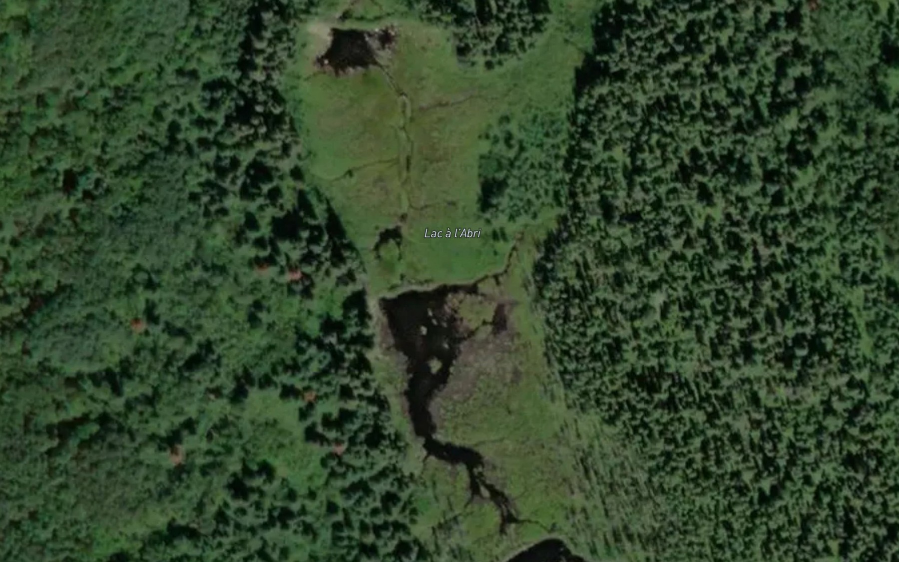 Satellite map of the Lac a l'Abri