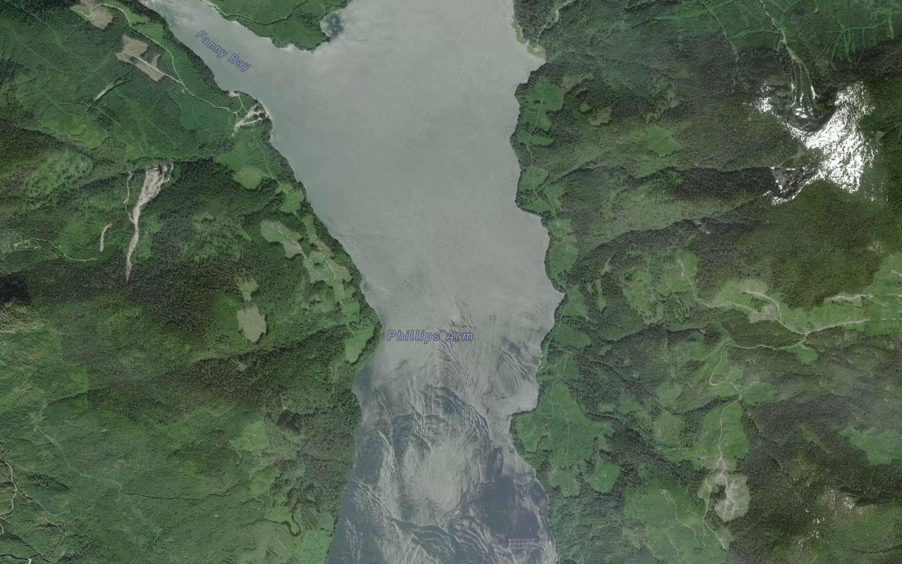 Satellite map of the Phillips Arm