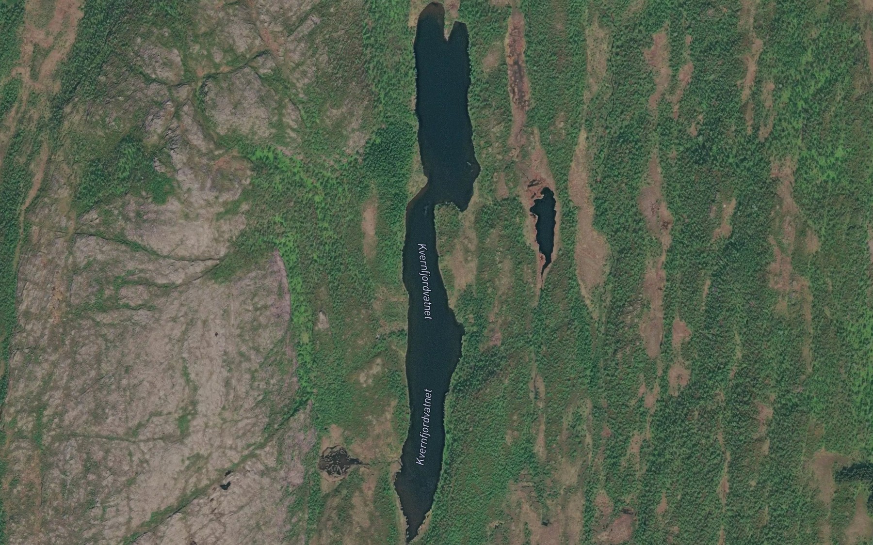 Satellite map of the Kvernfjordvatnet