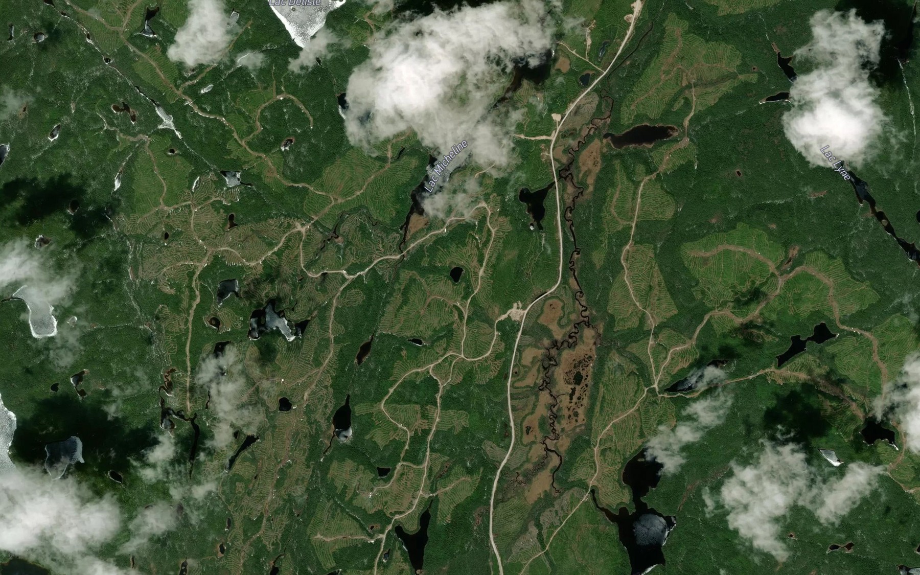 Satellite map of the Lac Ignore