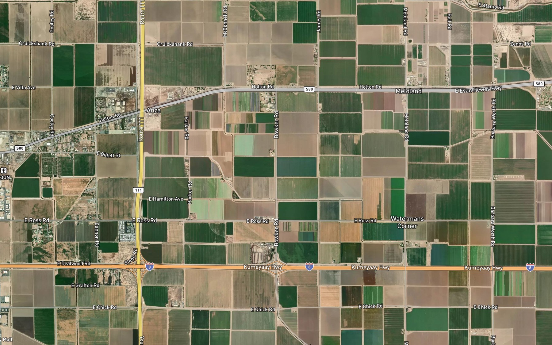 Satellite map of the Acacia Lateral Six